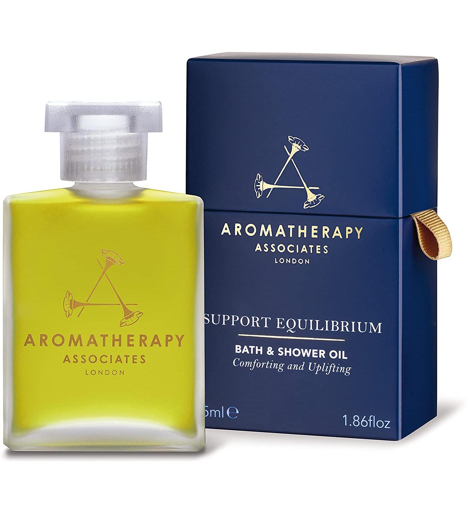 Aromatherapy Associates Support Equilibirum Bath & Shower Oil 55ml - Essential Oil Cleanser with Geranium Rose & Frankincense Frankincense Rose Geranium 55 ml (Pack of 1) - Buy Online on GoSupps.com