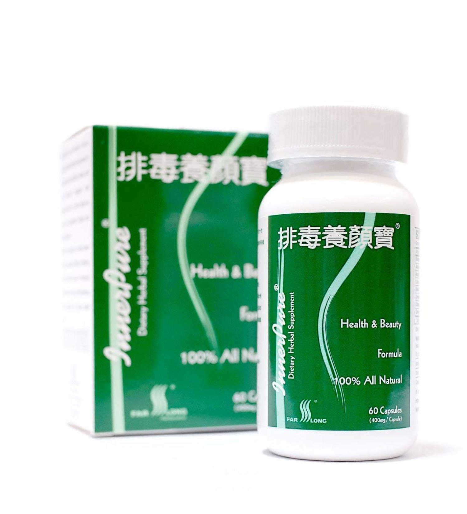 FAR LONG InnerPure Detox Cleanse Weight Loss Program | 6 Herbs Dietary Supplement for Women | Promotes Digestive & Skin Health | 60 Capsules - Buy Online on GoSupps.com