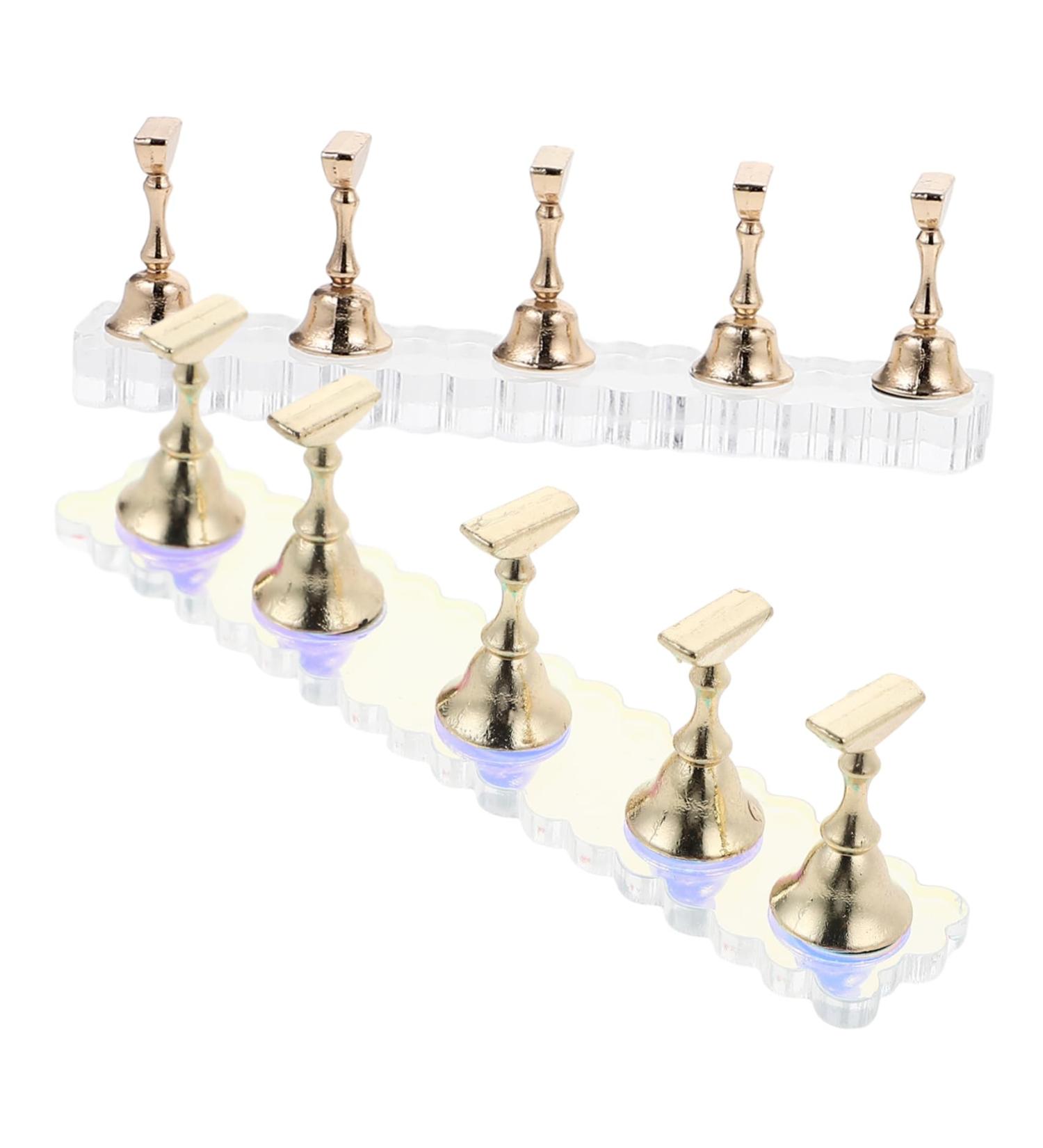 FRCOLOR 2 Sets show rack tool nails nail painting stand press on nail stand nail accessories nail stands for press on press on nail holder nail art stand Acrylic aurora manicure - Buy Online on GoSupps.com