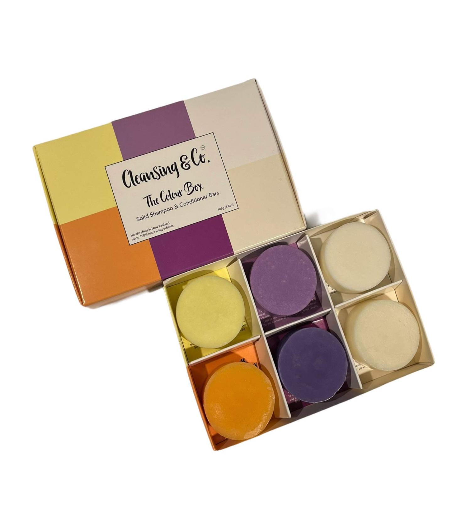 Cleansing & Co Natural Shampoo and Conditioner Bar Sampler - Eco-Friendly, Handmade, 100% Compostable - 6 Piece Set for Hair (3 Shampoo & 3 Conditioner Bars) - Buy Online on GoSupps.com
