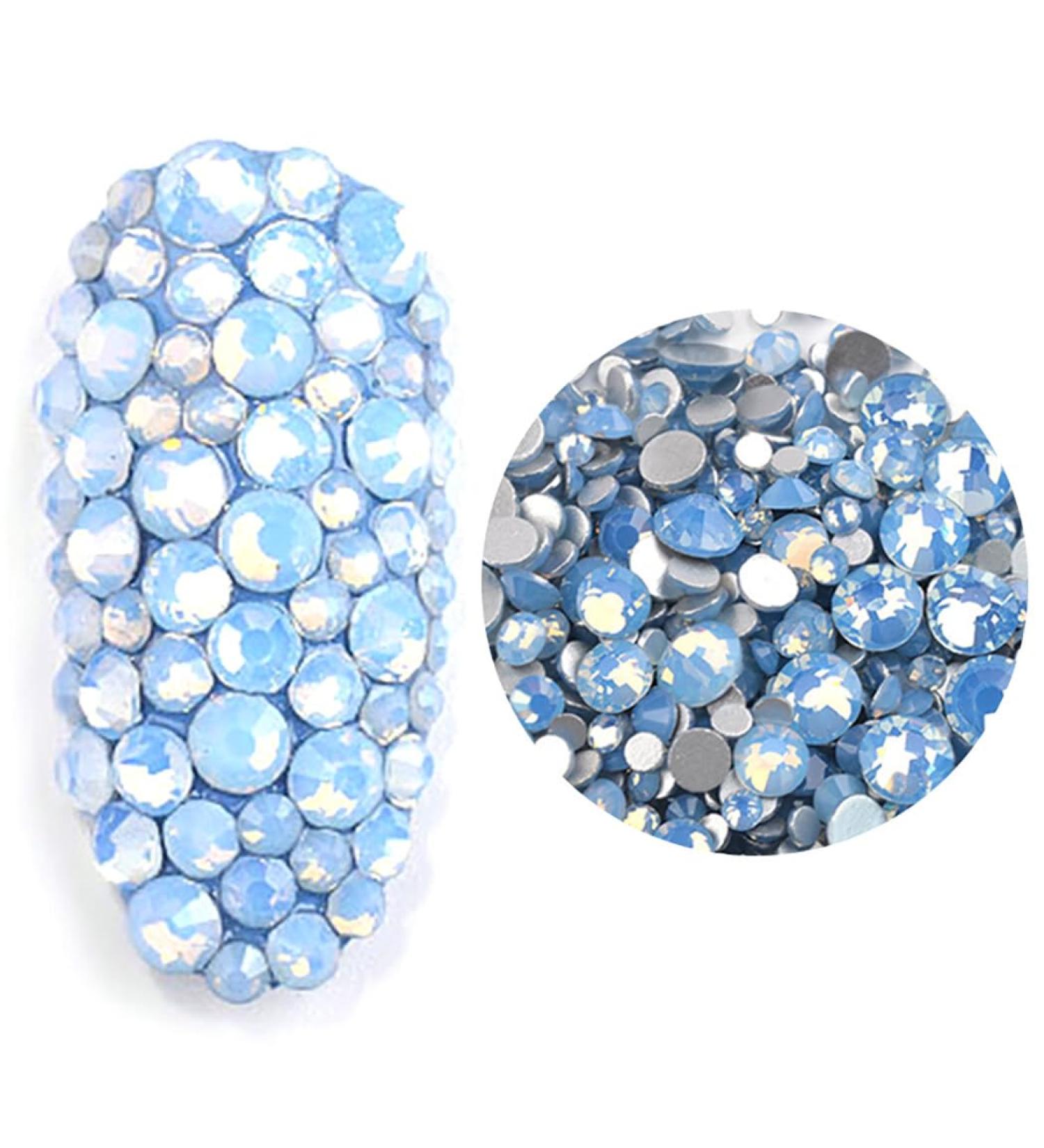 Shiny Flatback Small Nail Art Charms: Glitter Manicure Rhinestones Decorative Artificial Mini