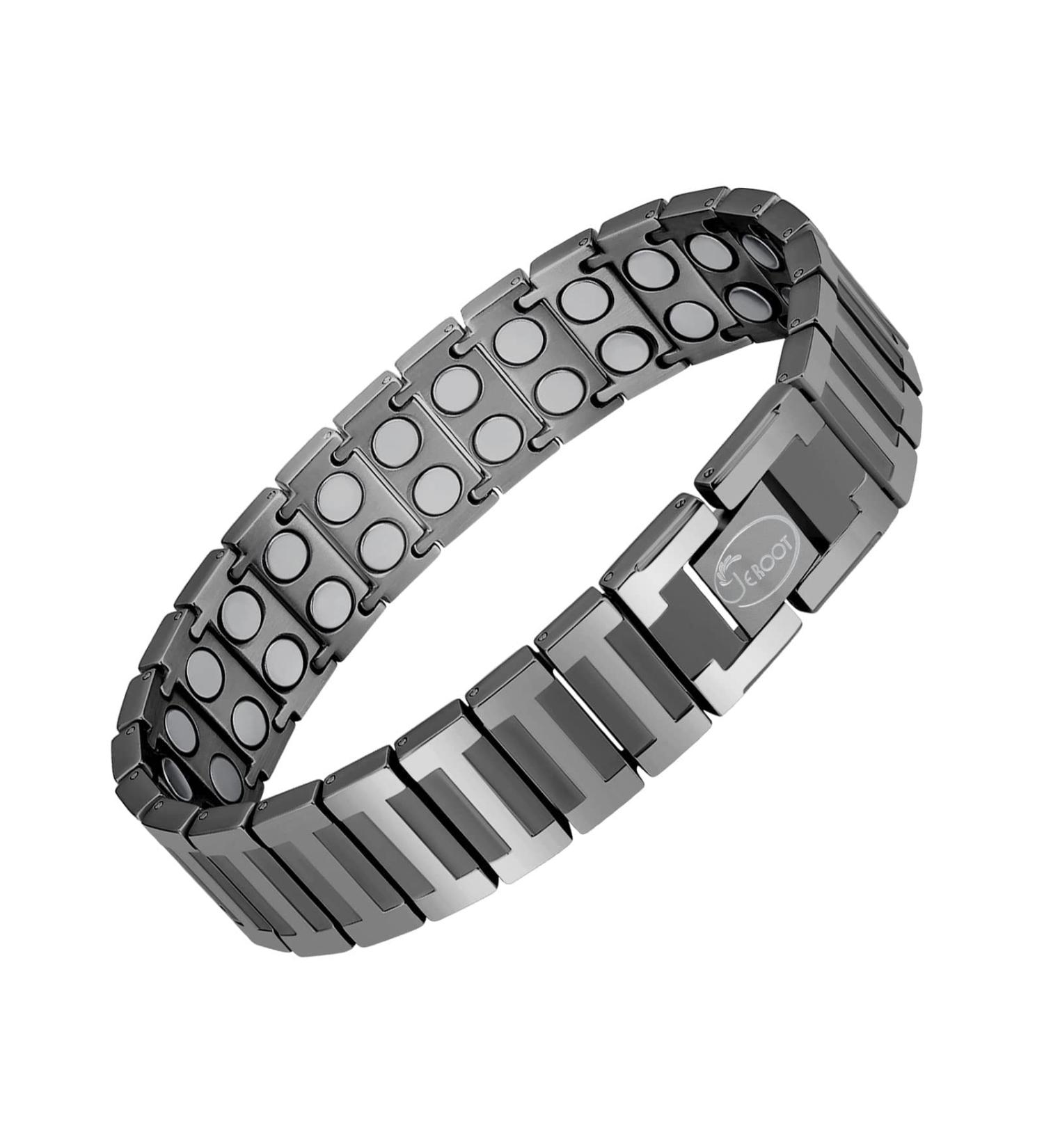 Jeroot 4000 Gauss Titan Power Magnetic Arm Band - Extra Strong Men's Closure Bracelet | Energetix Magnet Technology - Buy Online on GoSupps.com
