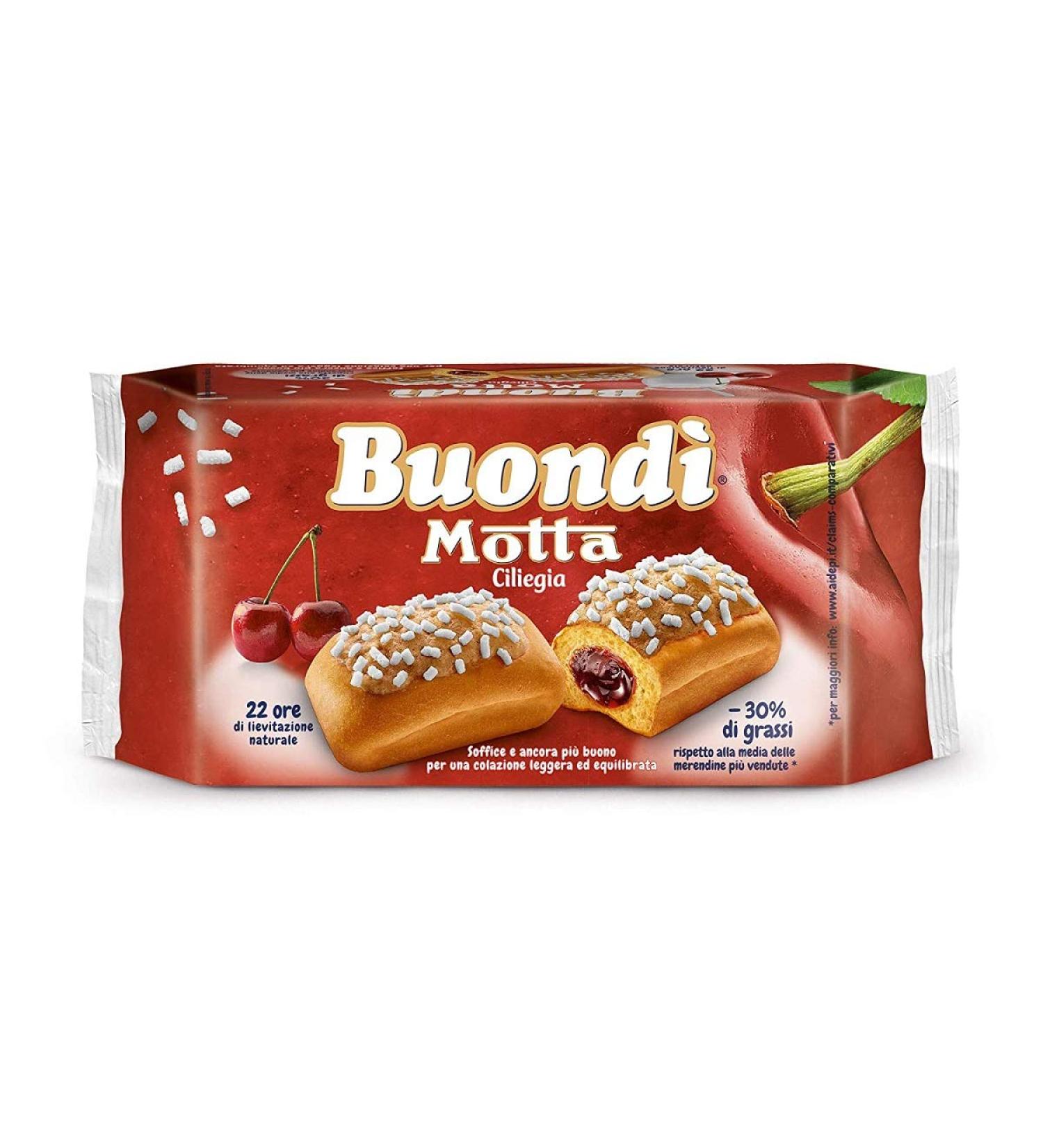 6 x Motta Buond Ciligia baked cake with cherry filling packaged snacks 6 x 43 g 258 g 30 of fats light breakfast