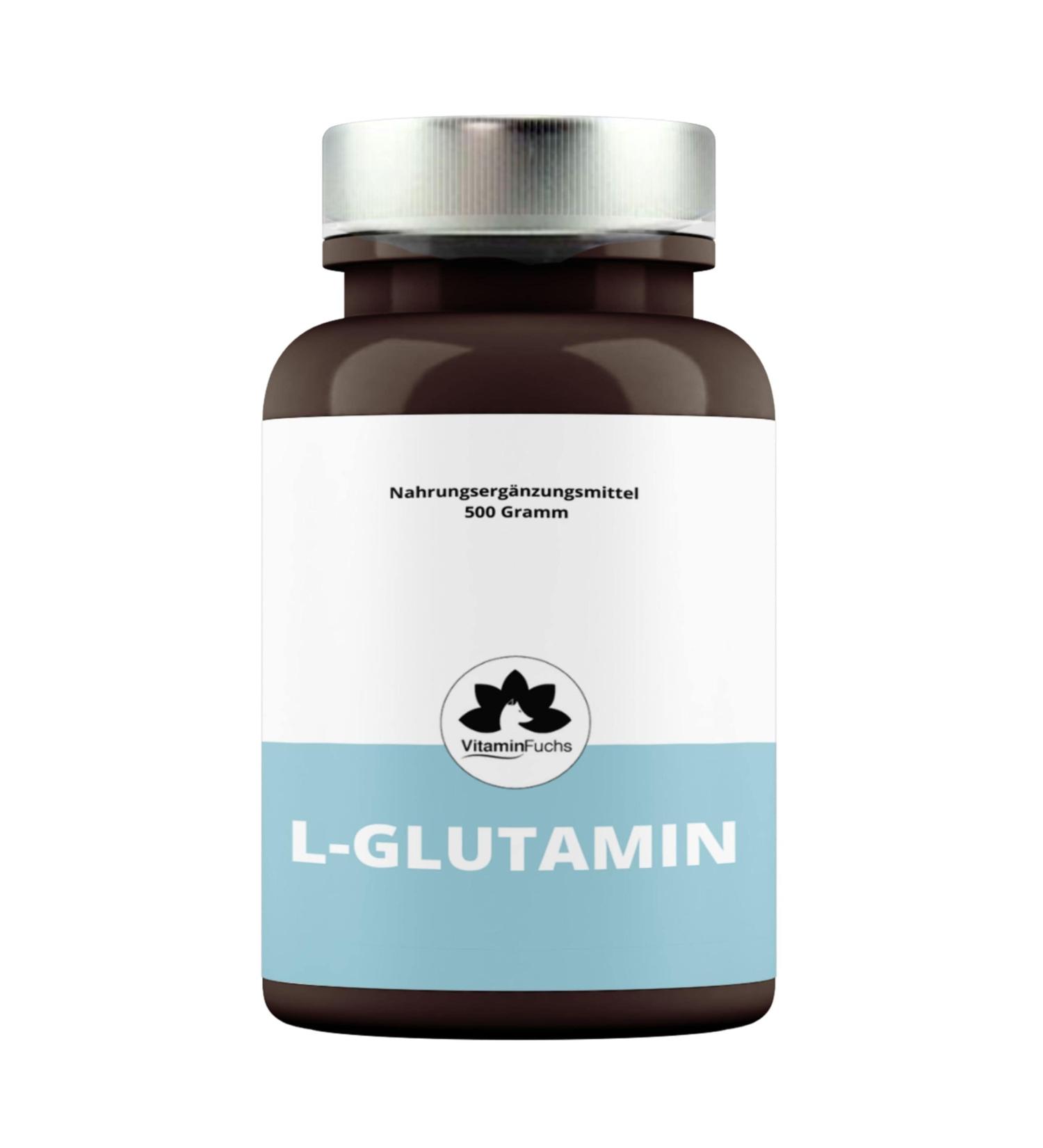 Buy Pure L-Glutamine 500g Powder - 99.9% Purity Vegan & Additive-Free | Vitamin Fox - Buy Online on GoSupps.com