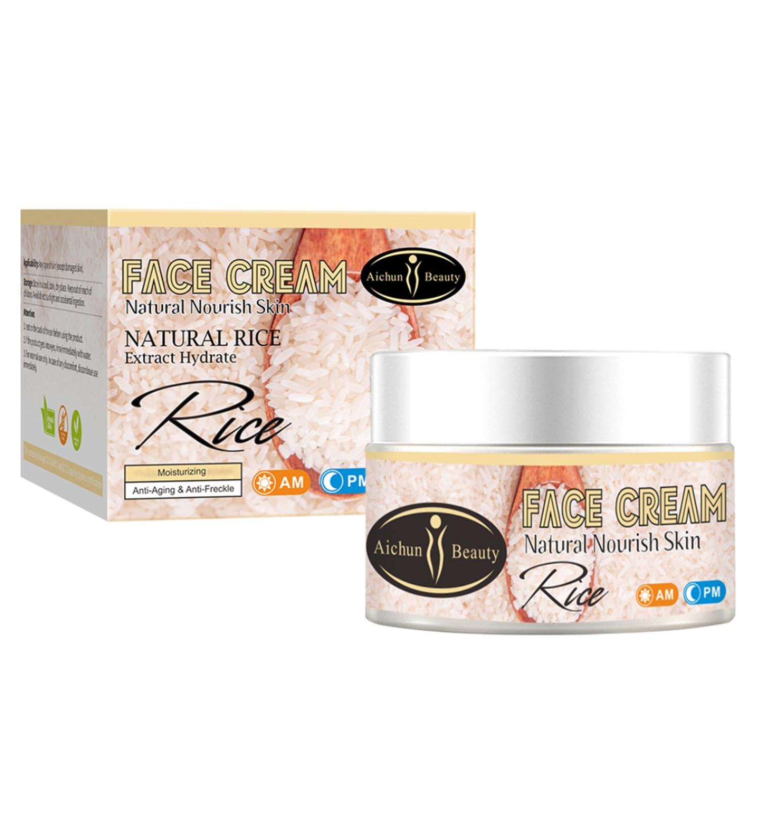 AICHUN BEAUTY Face Cream Natural Rice Extract Skincare Moisturizing Anti-Aging Anti-Freckle Repair Damaged Skin Restores Hydration Facial Skin 50ml/1.69fl.oz - Buy Online on GoSupps.com