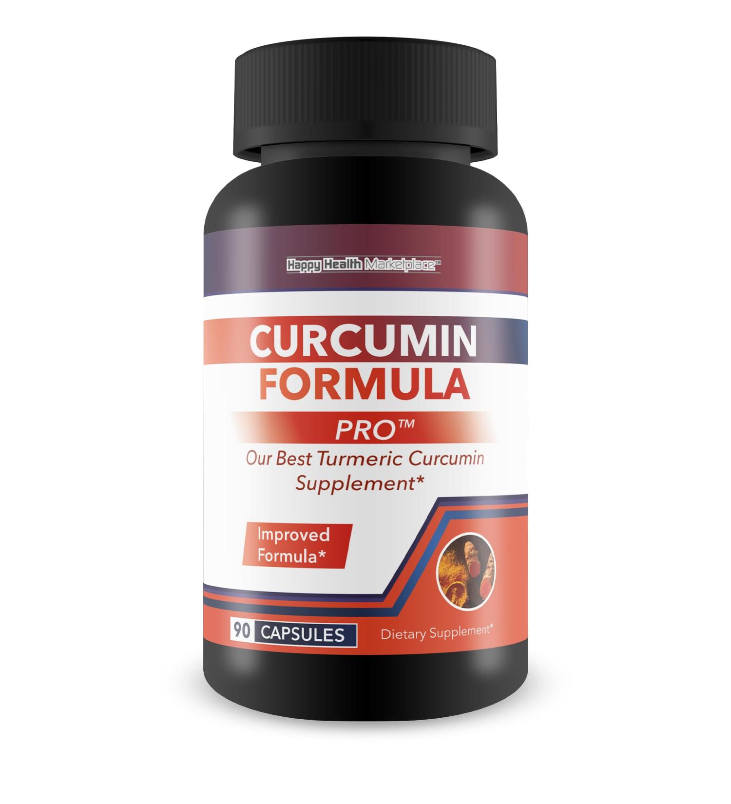 Curcumin Formula Pro - Our Best Turmeric Curcumin Ginger Supplement - High Absorption Turmeric with Black Pepper - Liposomal Turmeric Relief Factor Turmeric Supplement for Inflammatory Health - Buy Online on GoSupps.com