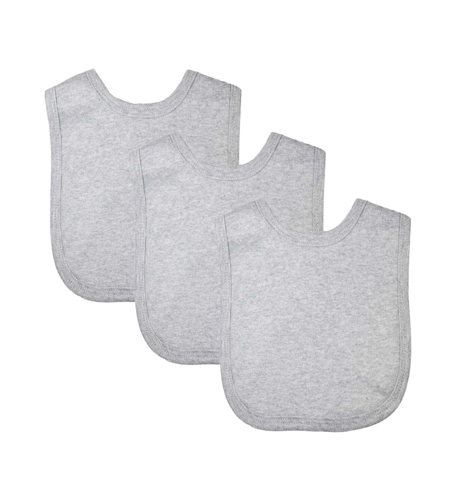 Royal Icon Baby Bibs Set | 100% Organic Cotton | 0-6 Months & 6-12 Months | Hook and Loop Closure | Soft & Absorbent | Toddler Boys and Girls | Grey - 3/6/12Pc - Buy Online on GoSupps.com