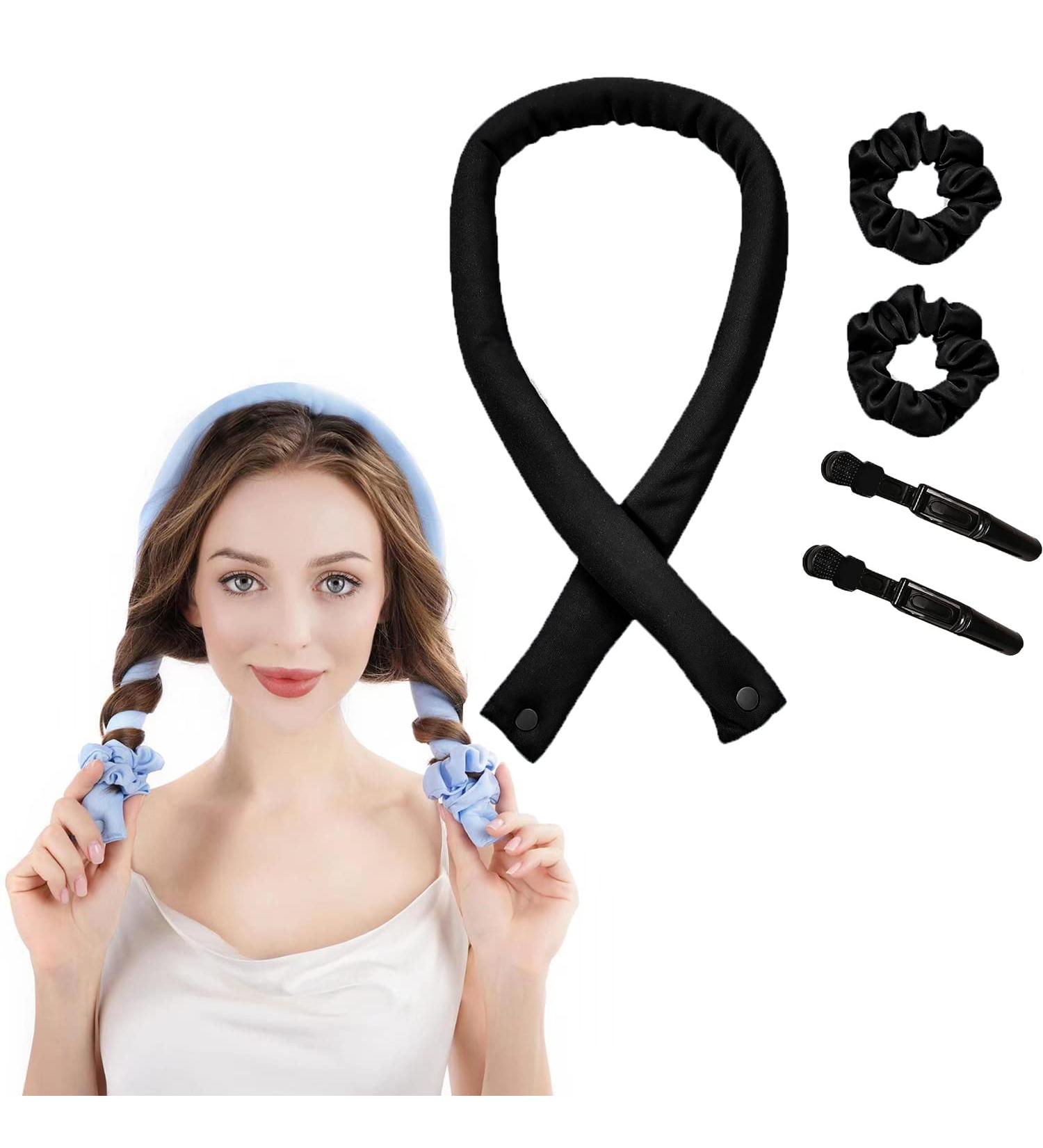 Heatless Curling: Lock Winders for No Heat Curls - DIY Seidenhaar Hair Curler Set (Black) - Buy Online on GoSupps.com