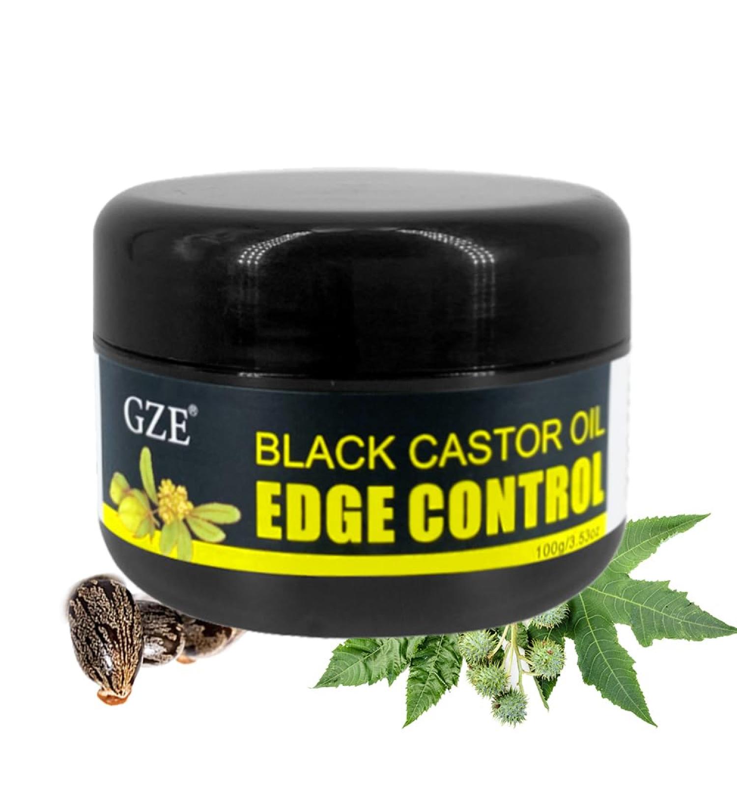 Black Castor Oil Extra Hold Gel for Braids Locs & Twists - Tame Frizz & Control Edges without Flaking - Hair Edge Booster with Coconut Oil for 4C Hair - Buy Online on GoSupps.com