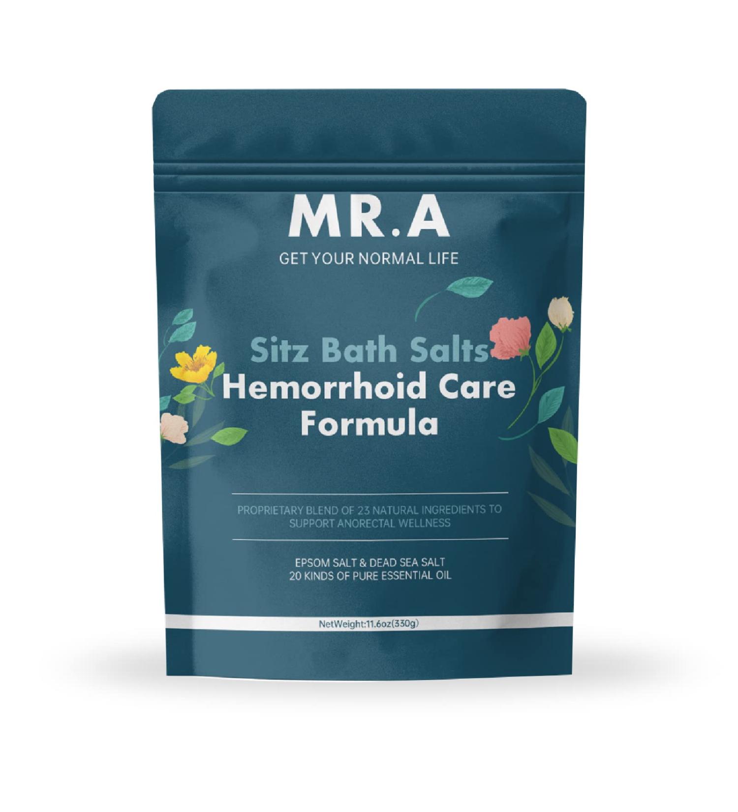 Sitz Bath for Hemorrhoids - Premium 23 Ingredient Epsom & Dead Sea Salt Treatment | Essential Oils & Coconut 11.6 oz | Soothing Relief & Comfort - Buy Online on GoSupps.com