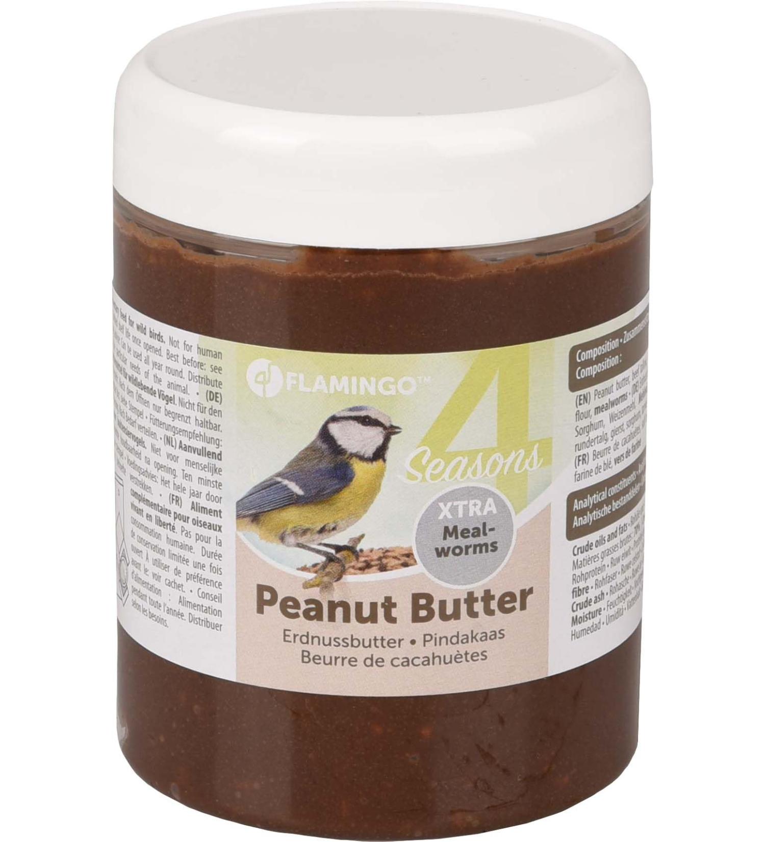 Flamingo 4 Seasons Glass PEANUT BUTTER WITH MEALWORMS 330G Natural
