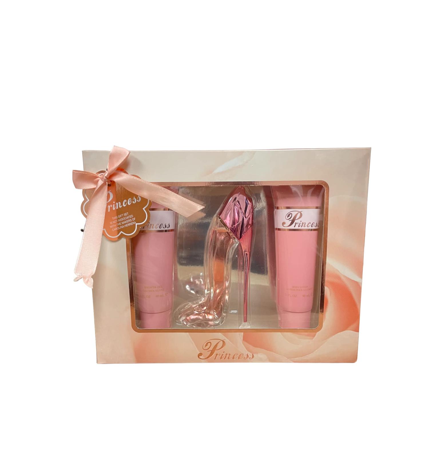 Princess High Heel Shoes Perfume Gifts Sets for Women Eau De Parfum (1.7 fl oz) Body Lotion (3.0 fl oz) Shower Gel (3.0 fl oz) (Pack of 3) - Pink - Buy Online on GoSupps.com