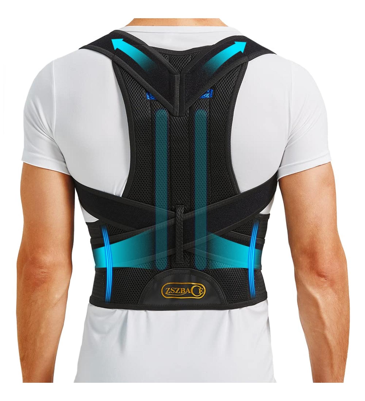 Adjustable Posture Corrector for Men and Women - Relieve Neck, Back, and Shoulder Pain - Improve Posture and Provide Lumbar Support - Medium Size - Buy Online on GoSupps.com