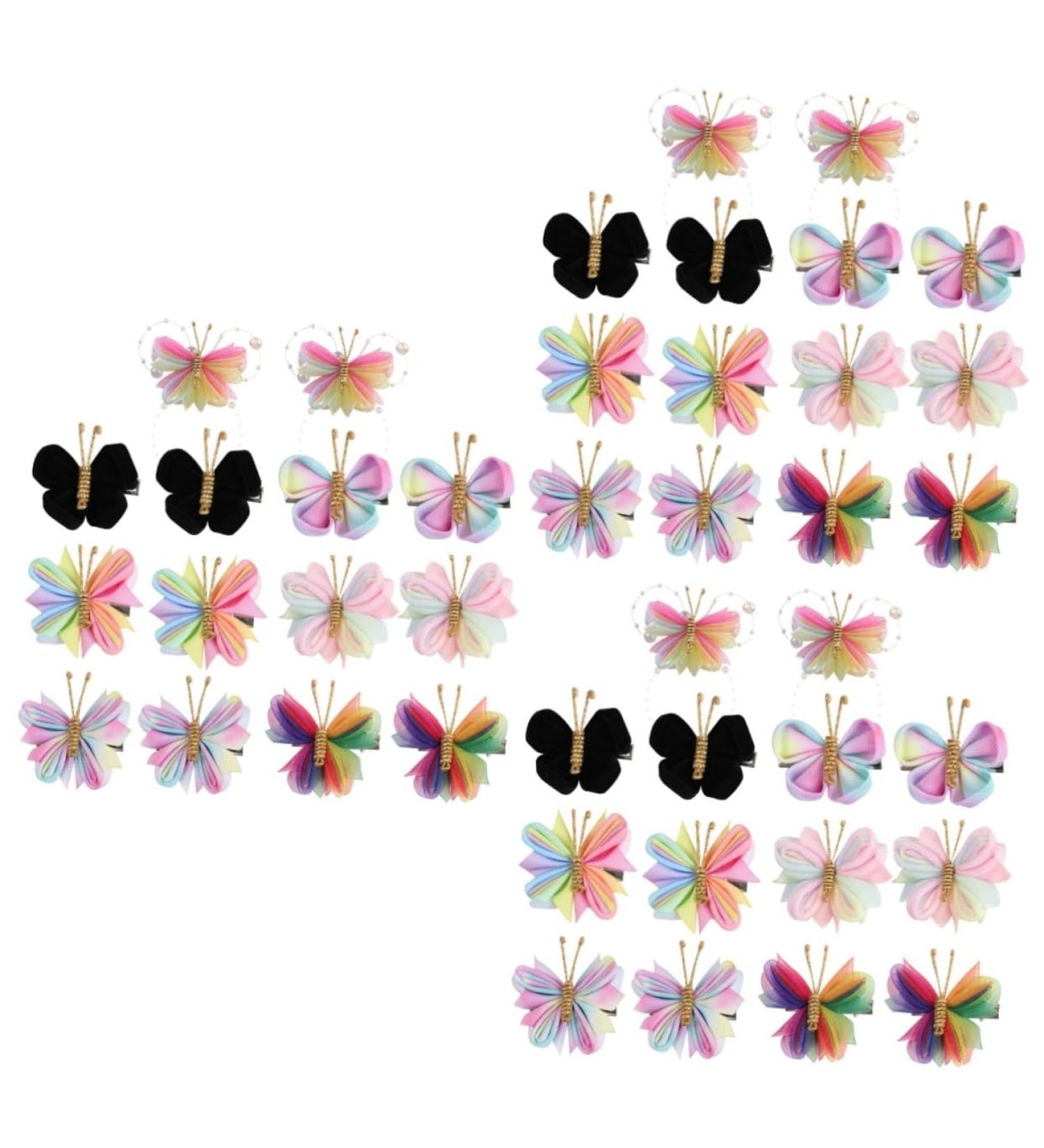 Beaupretty 21 Pairs Mesh Butterfly Hair Accessories Hair Pin Hair Barrettes Hair Clip Hair Accessories Double Ball Hair Ties Hair Accessory Hair Decoration Butterfly Barrettes - Buy Online on GoSupps.com