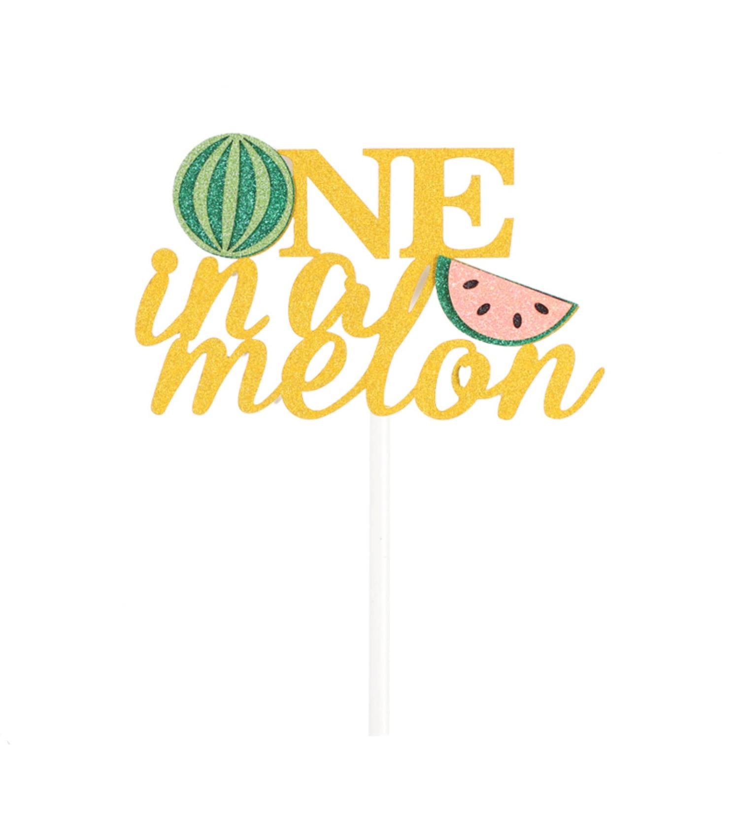 Personalised Cake Toppers Cake Decorations Watermelon Design Party Dessert Decorations Supplies Cute Cake Decoration"One in A Melon" Letter Cake Toppers 1pc Cake Topper - Buy Online on GoSupps.com