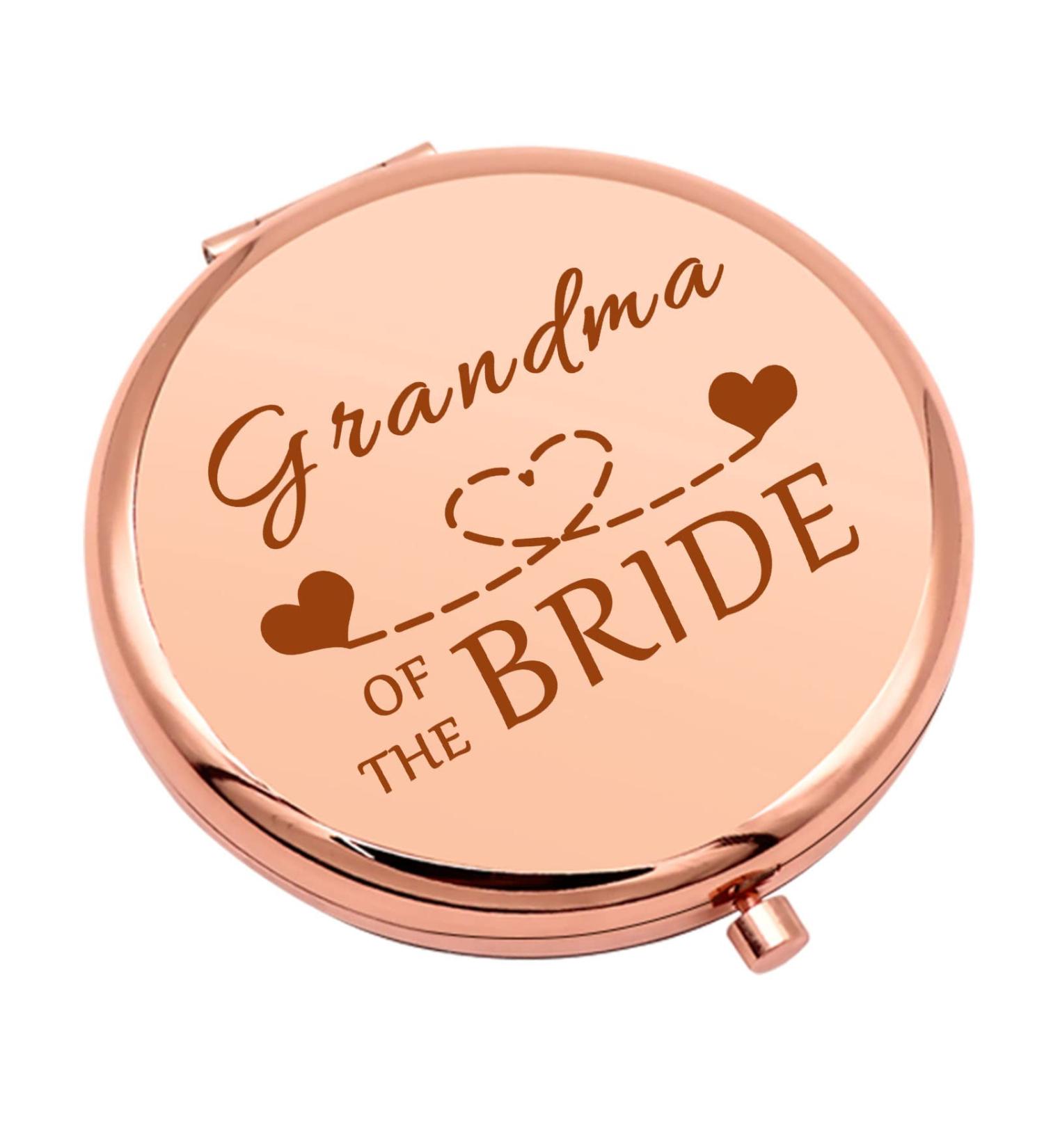 Grandma of The Bride Compact Mirror - Wedding Thank You Gift for Grandmother - Buy Online on GoSupps.com