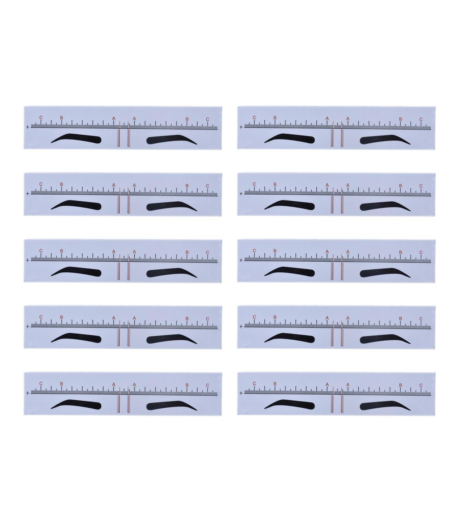 Professional Eyebrow Measurement Position Ruler Guide Device Achieve Balanced Brow Makeup Measure Stencil 10 Pack Eyebrow Ruler Template Measurement Tool Beauty Salon Eyebrow Ruler Eyebrow - Buy Online on GoSupps.com