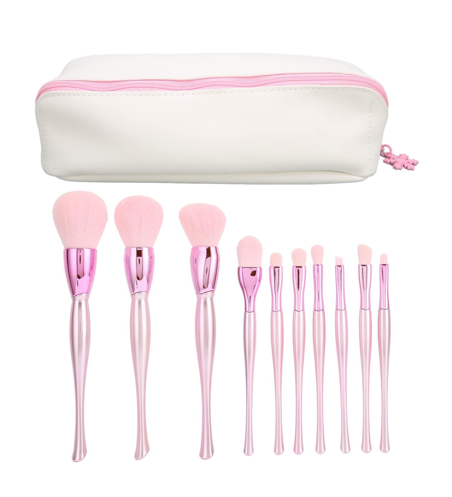 Premium Pink Makeup Brushes Set - Soft Comfort Grip Hair Tools for Professional & Daily Use | Ideal for Powder Eye Shadow & Highlight - ABS Fiber Cosmetic Kit - Buy Online on GoSupps.com