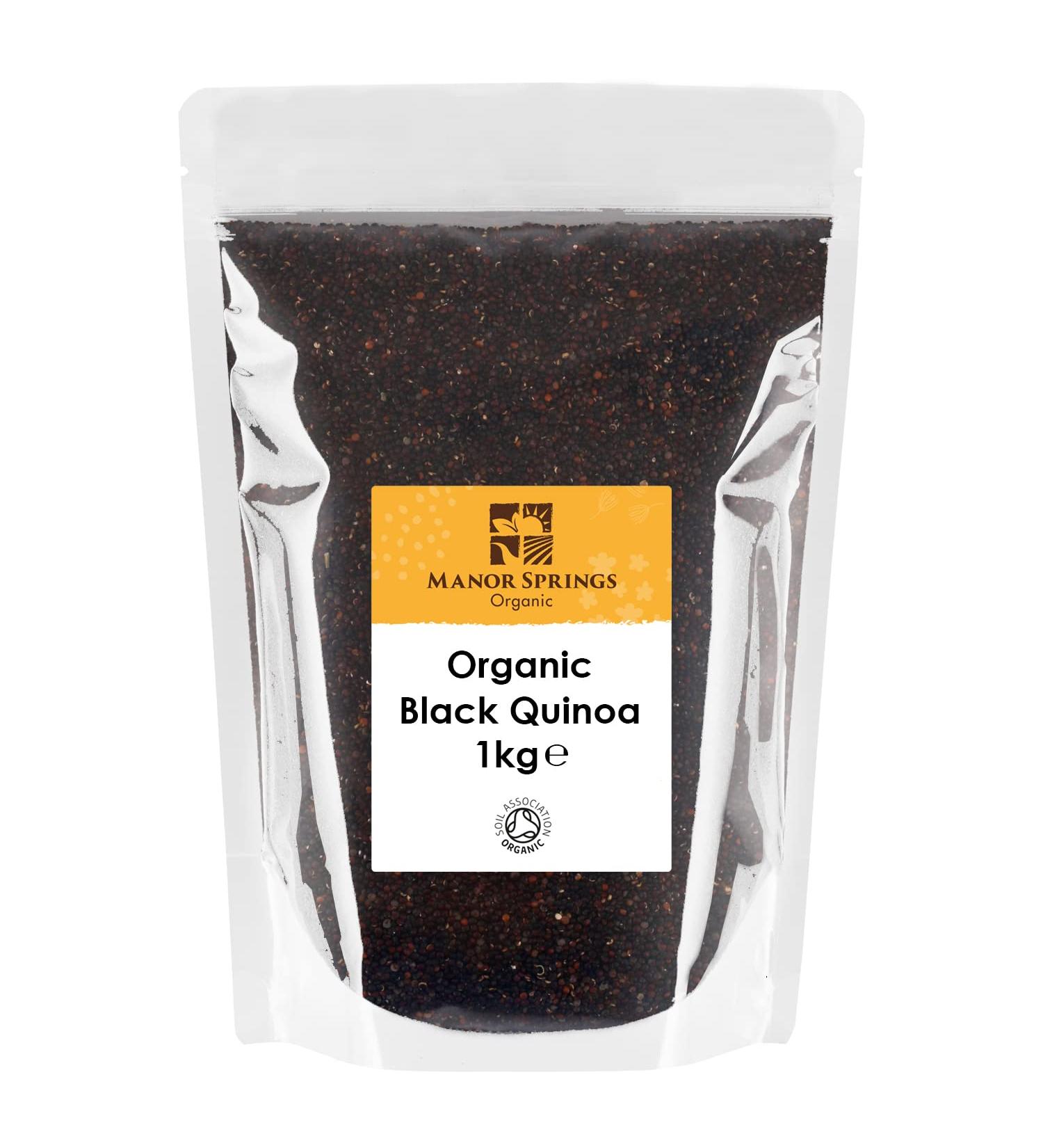 Organic Black Quinoa 1kg by Manor Springs Organic - Buy Online on GoSupps.com
