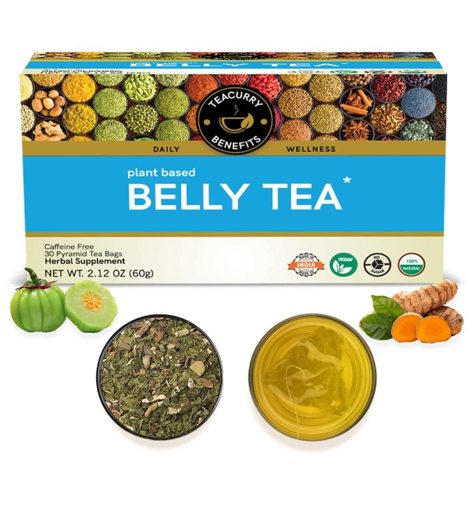  TEACURRY TEACURRY Belly Tea Pack of 30 Peppermint Herbal Tea Bags for Healthy Digestion Made in India - Buy Online on GoSupps.com