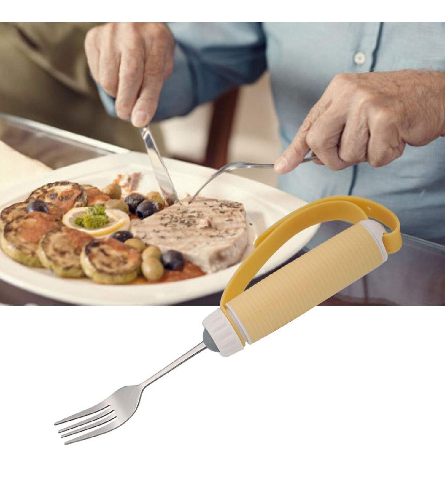 Disabled Fork - Removable Flexible Rotating Eating Utensil for Arthritis Patients and Elderly - Tableware - Buy Online on GoSupps.com