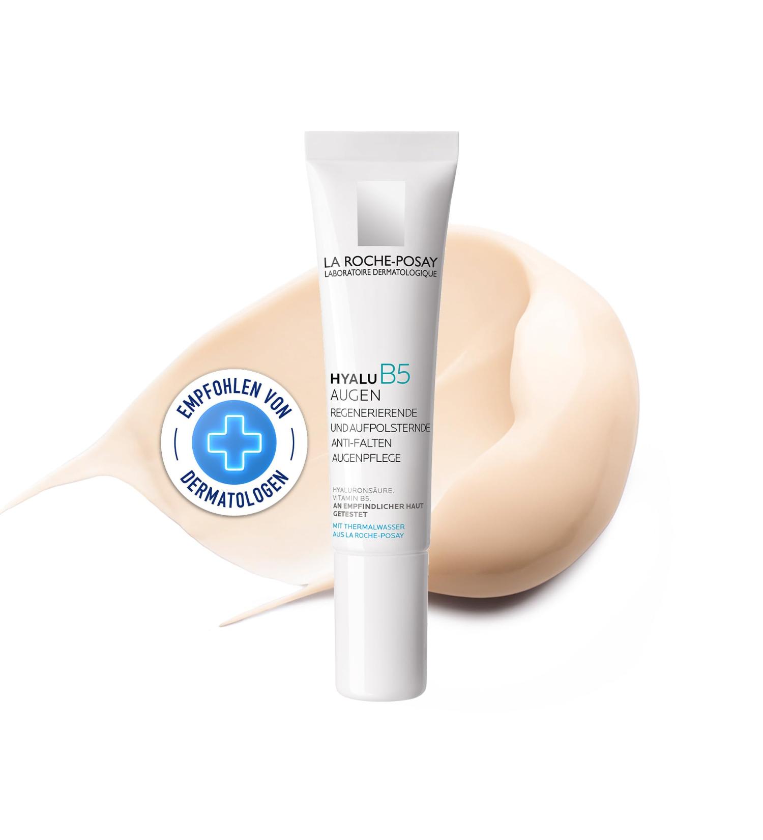 La Roche Posay regenerating and upholstery eye care mild folds with hyaluronic acid vitamin B5 and neurosensins without fragrances Hyalu B5 eyes 15 ml 15 ml (1 Pack)