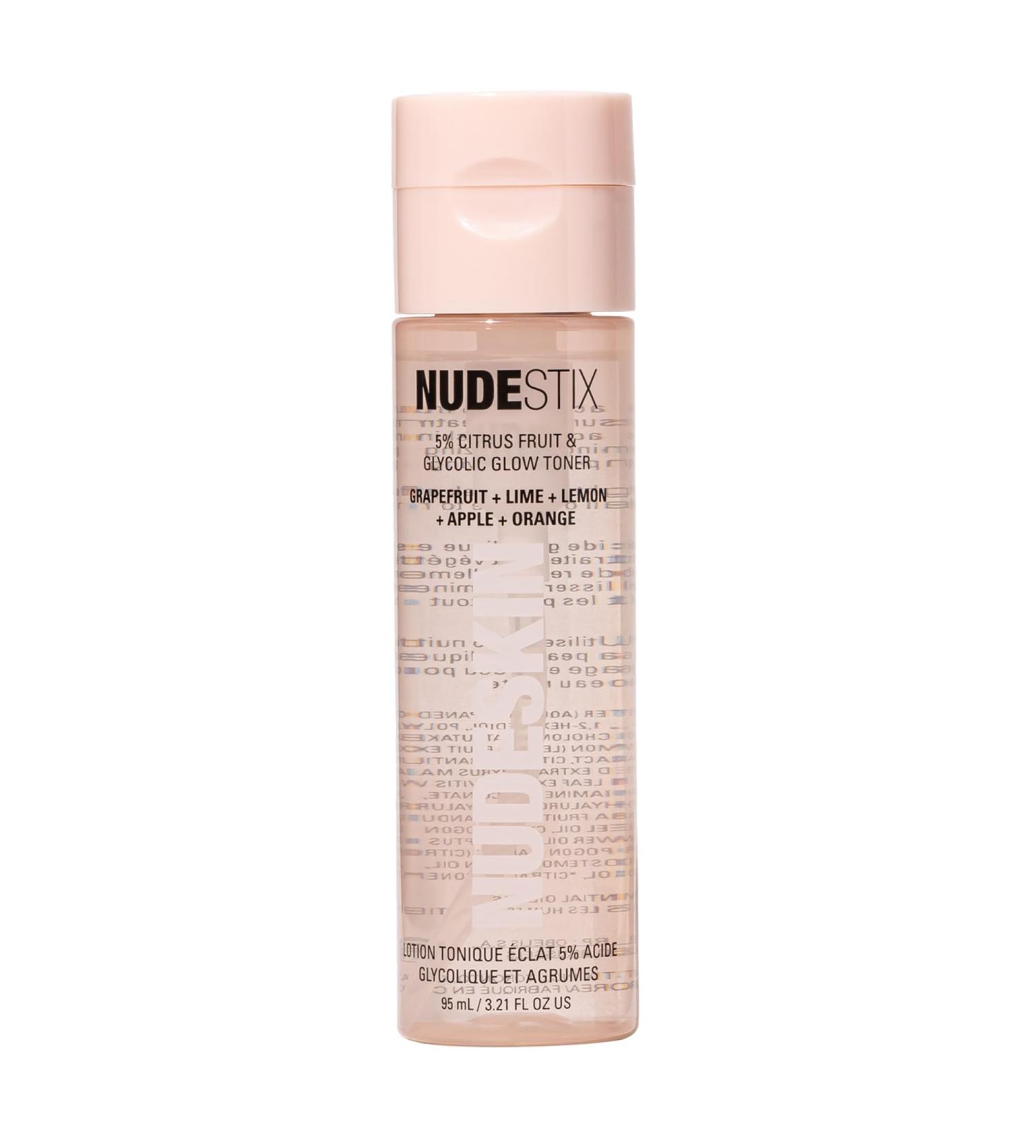 Nudestix 5% Citrus Fruit & Glycolic Glow Toner Exfoliating Facial Toner with AHAs Hyaluronic Acid & Fruit Acids for Bright Smooth Skin - Buy Online on GoSupps.com