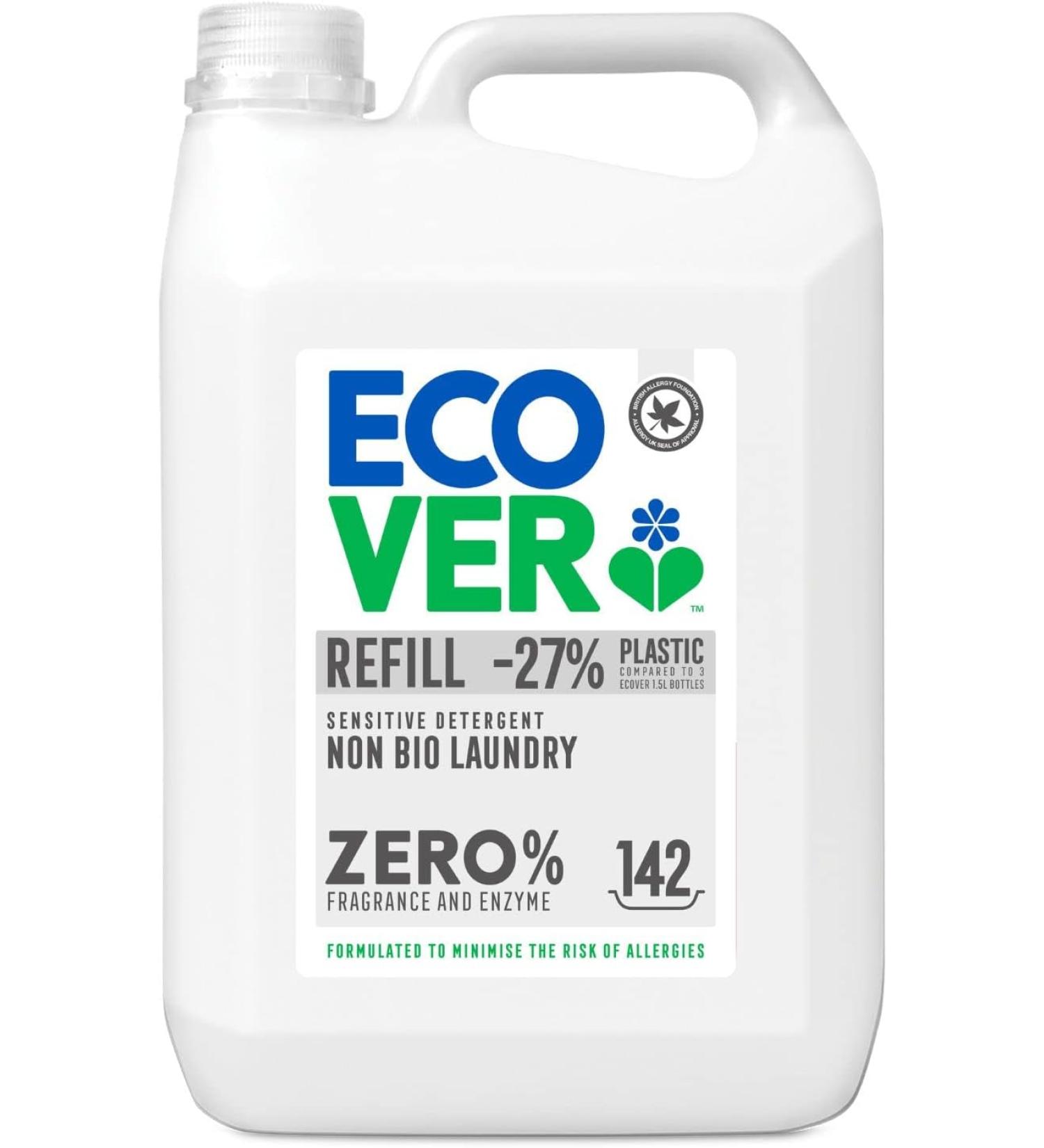 Ecover - Zero Non Bio Laundry Liquid Concentrated 5L - Buy Online on GoSupps.com