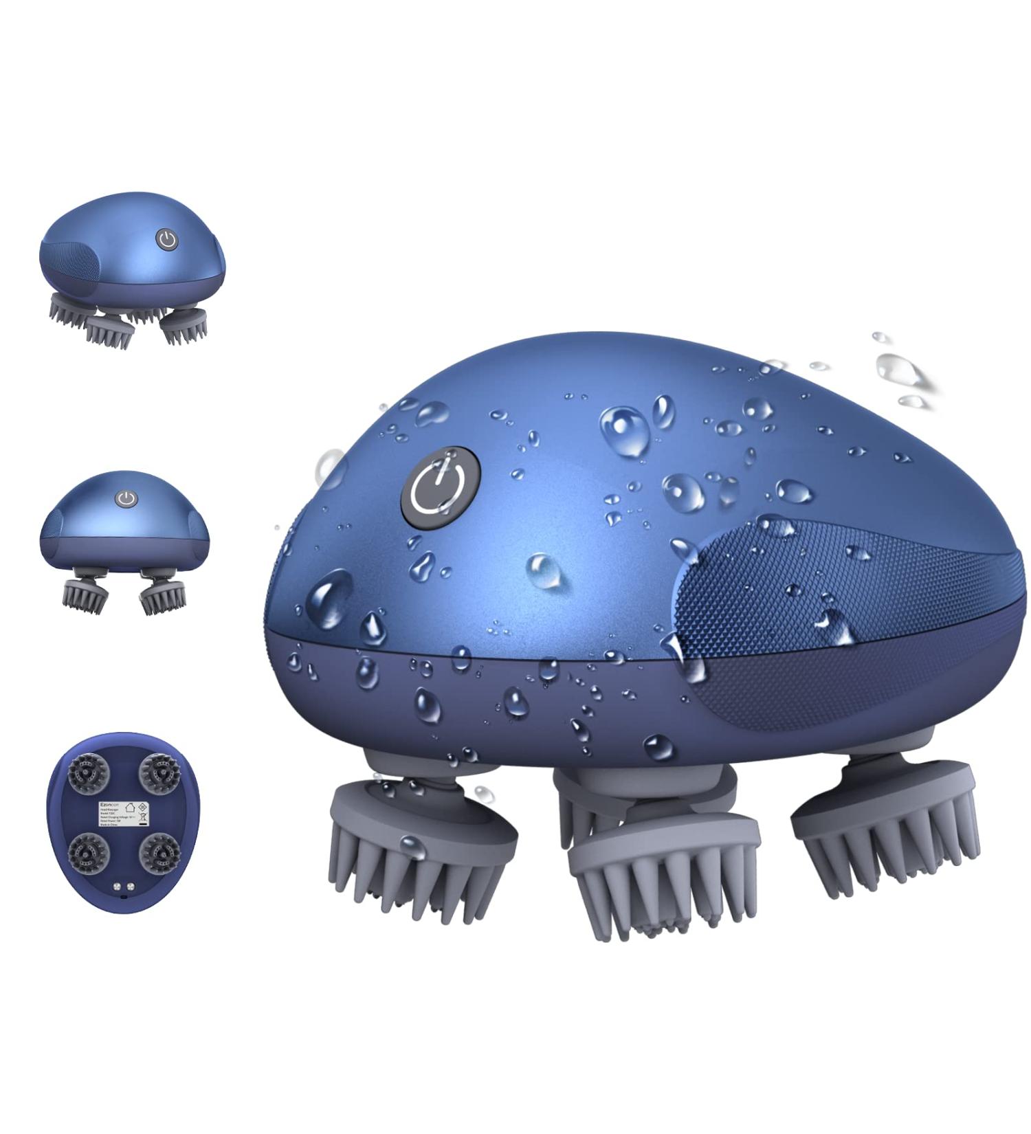 Electric Head Massager for Body & Hair Growth | IPX7 Waterproof Scalp Massager for Stress Relief | Blue Pet Massager for Dogs & Cats - Buy Online on GoSupps.com