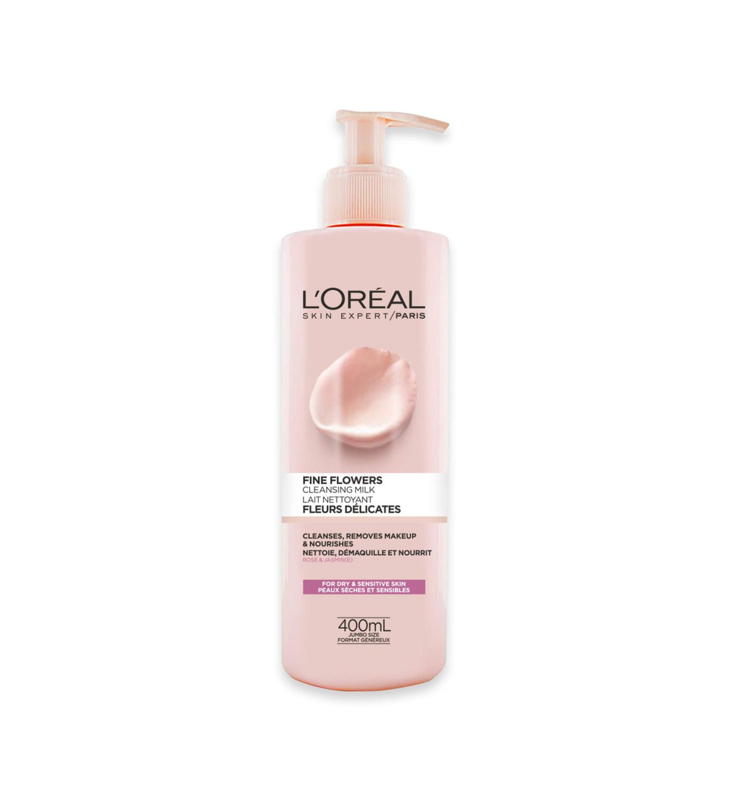 L Or al Paris Face Wash Fine Flowers Cleansing Milk with Rose & Jasmine Flower Extracts 400 ml Jasmine Rose 400 ml (Pack of 1) - Buy Online on GoSupps.com