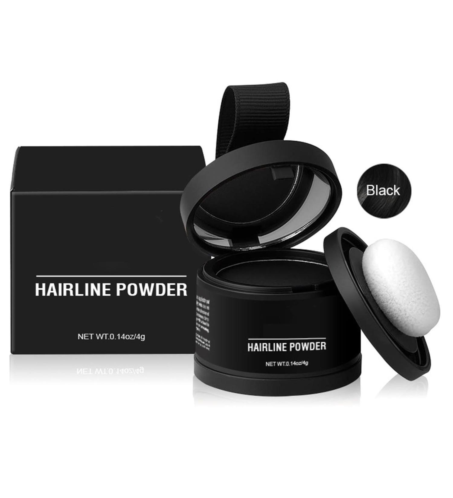 Poudre de Racine de Cheveux Poudre Cheveux Pour Combler les Cheveux Clairsem s Camoufle Cheveux Gris R sultat Naturel Avec Miroir Et Houppette (Noir) - Buy Online on GoSupps.com