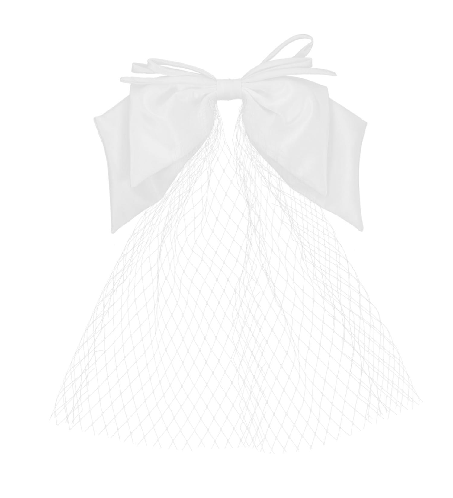 minkissy 1pc Small Bow Veil Kids Hair Accessories for Girls Tiaras for Girls Wedding Hair Bow Veils for Brides Baby Hair Bows Pearl Headpiece Hair Supply Orchid Child Cloth Bow Tie - Buy Online on GoSupps.com
