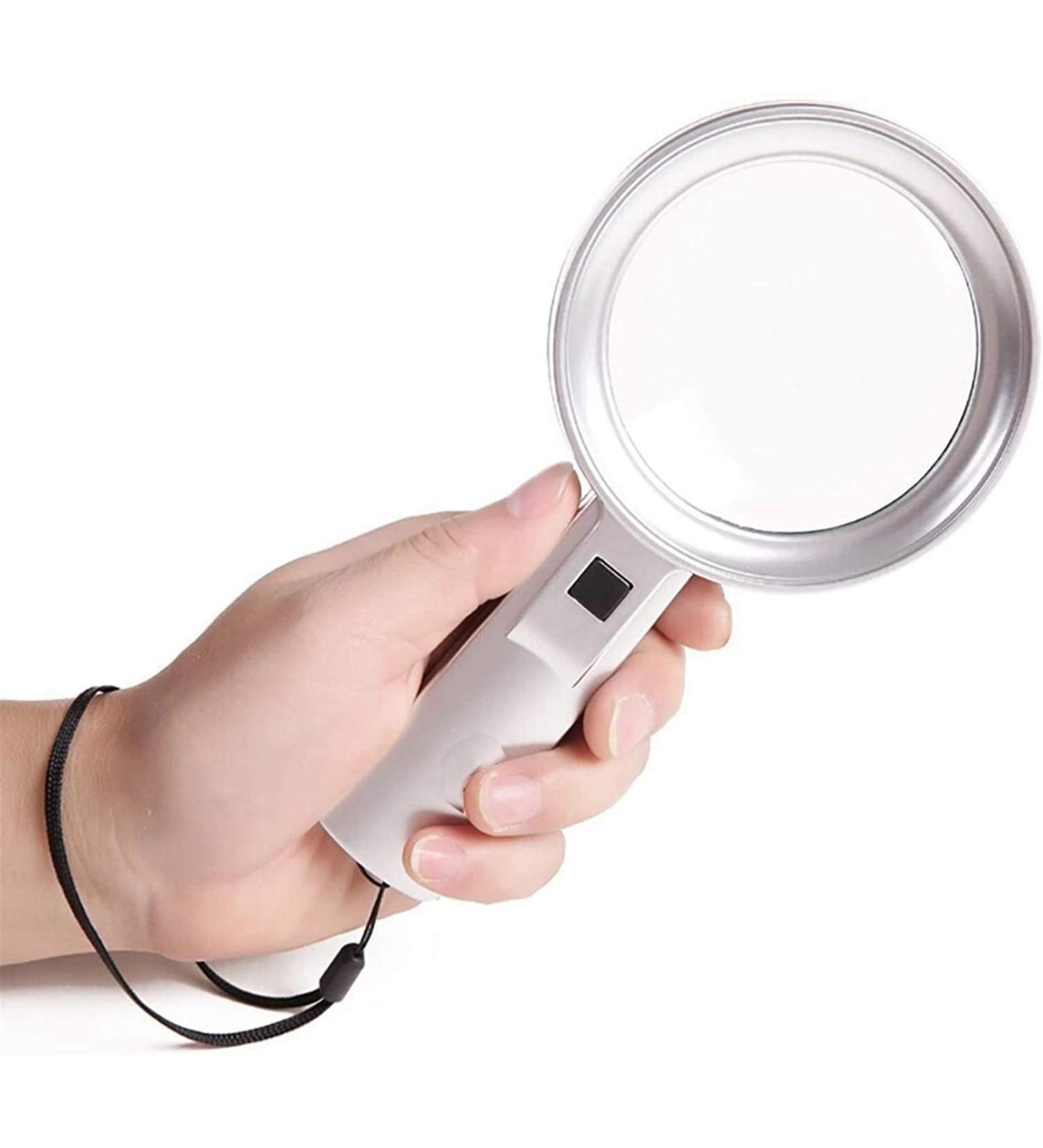 Magnifying Glasses for Hobbies Reading Magnifier Magnifying Glass LED Lights with Lanyard 10 Times HD Reading for The Elderly Vision - Buy Online on GoSupps.com