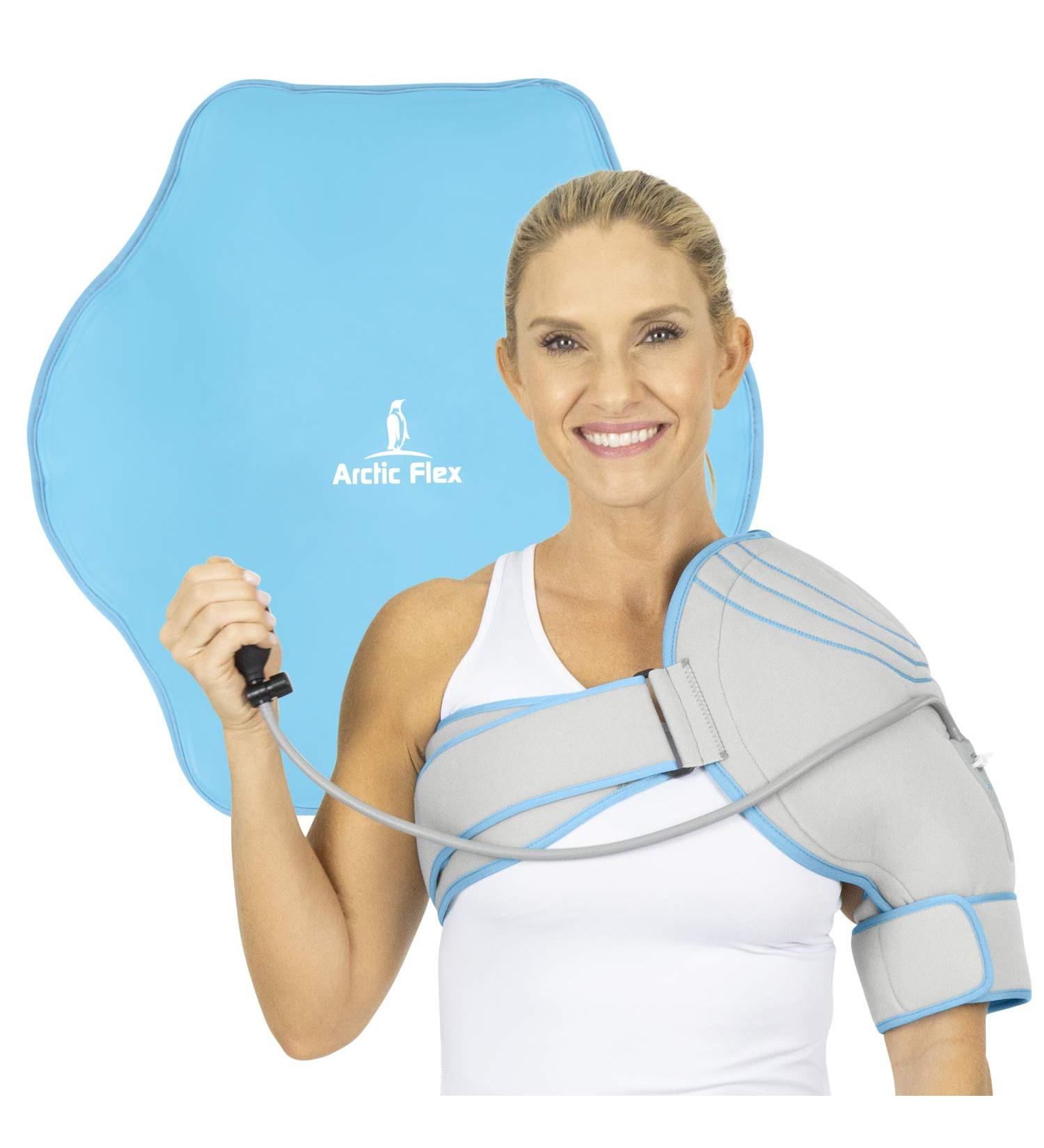 Arctic Flex Cold Shoulder Brace - Rotator Cuff Support & Ice Pack for Pain Relief - Buy Online on GoSupps.com