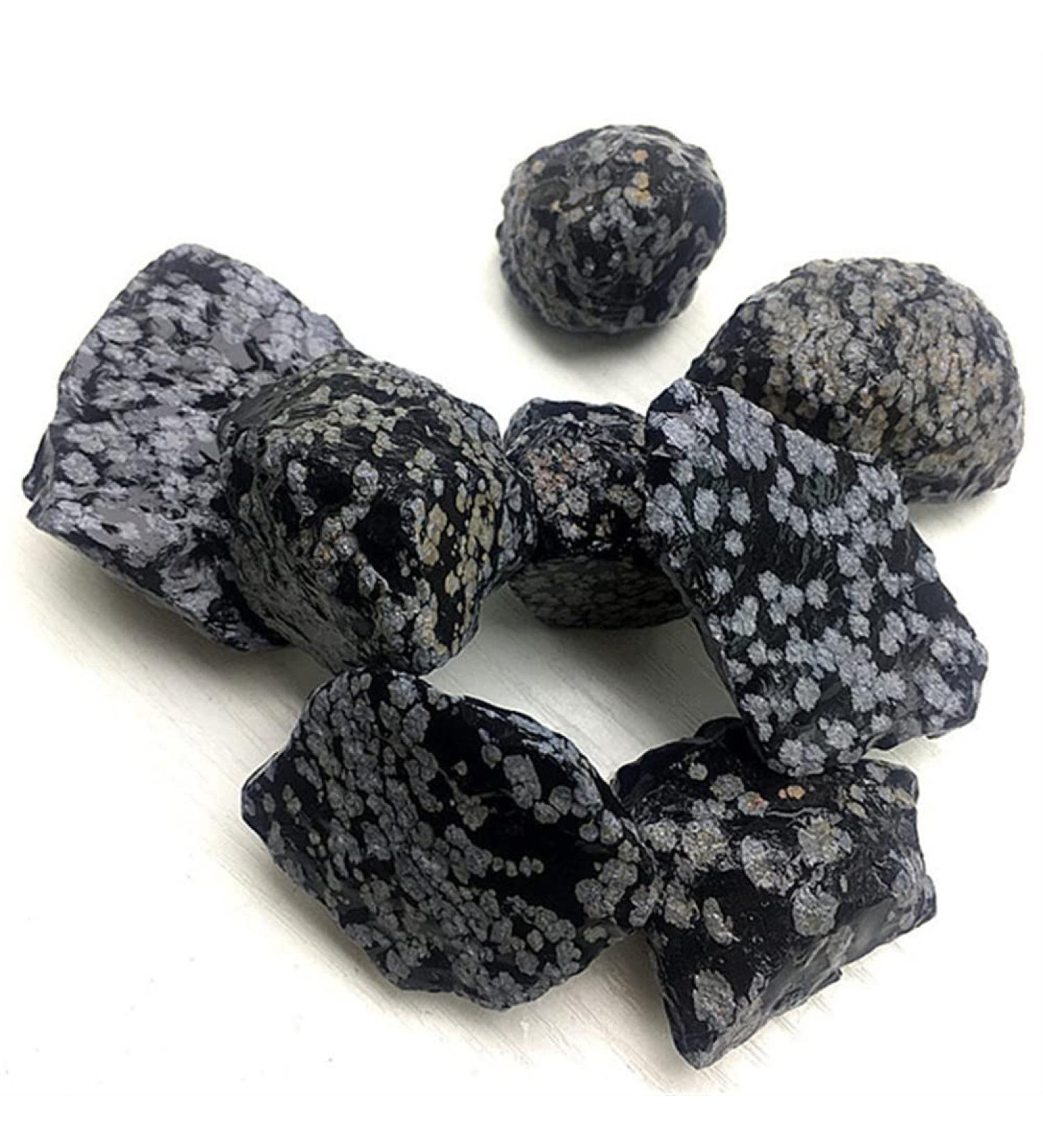 Natural Gemstone Snowflake Obsidian raw Crystals Stones for Decoration Stones kaixun 100g 30-50mm - Buy Online on GoSupps.com