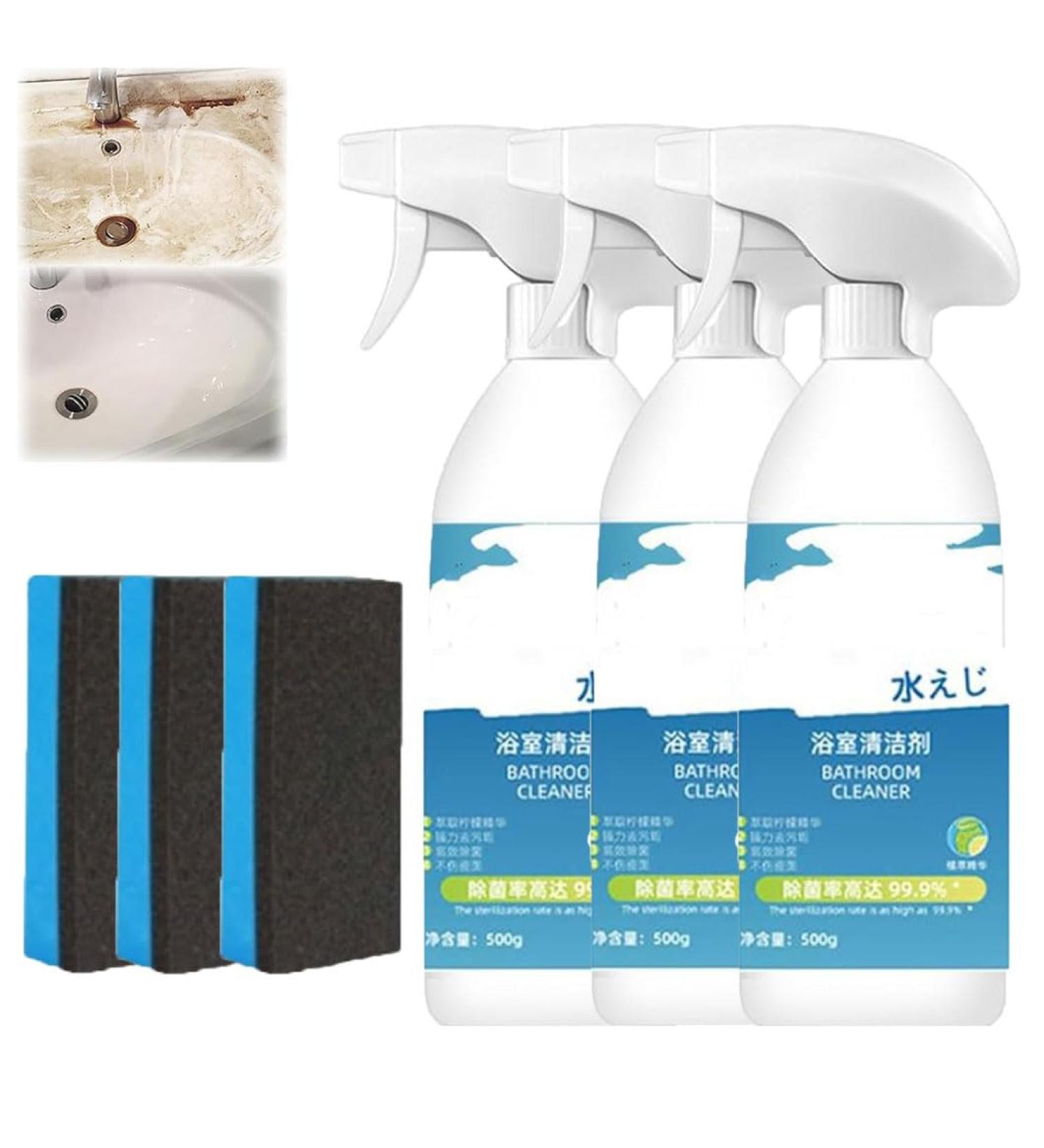 Sleepdorps Bath Cleaner Sleepdrops Glass Cleaner All-Purpose Bathroom Descaler Spray for Glass Mirrors Bathtubs Faucets Toilet Sink (3pcs) - Buy Online on GoSupps.com