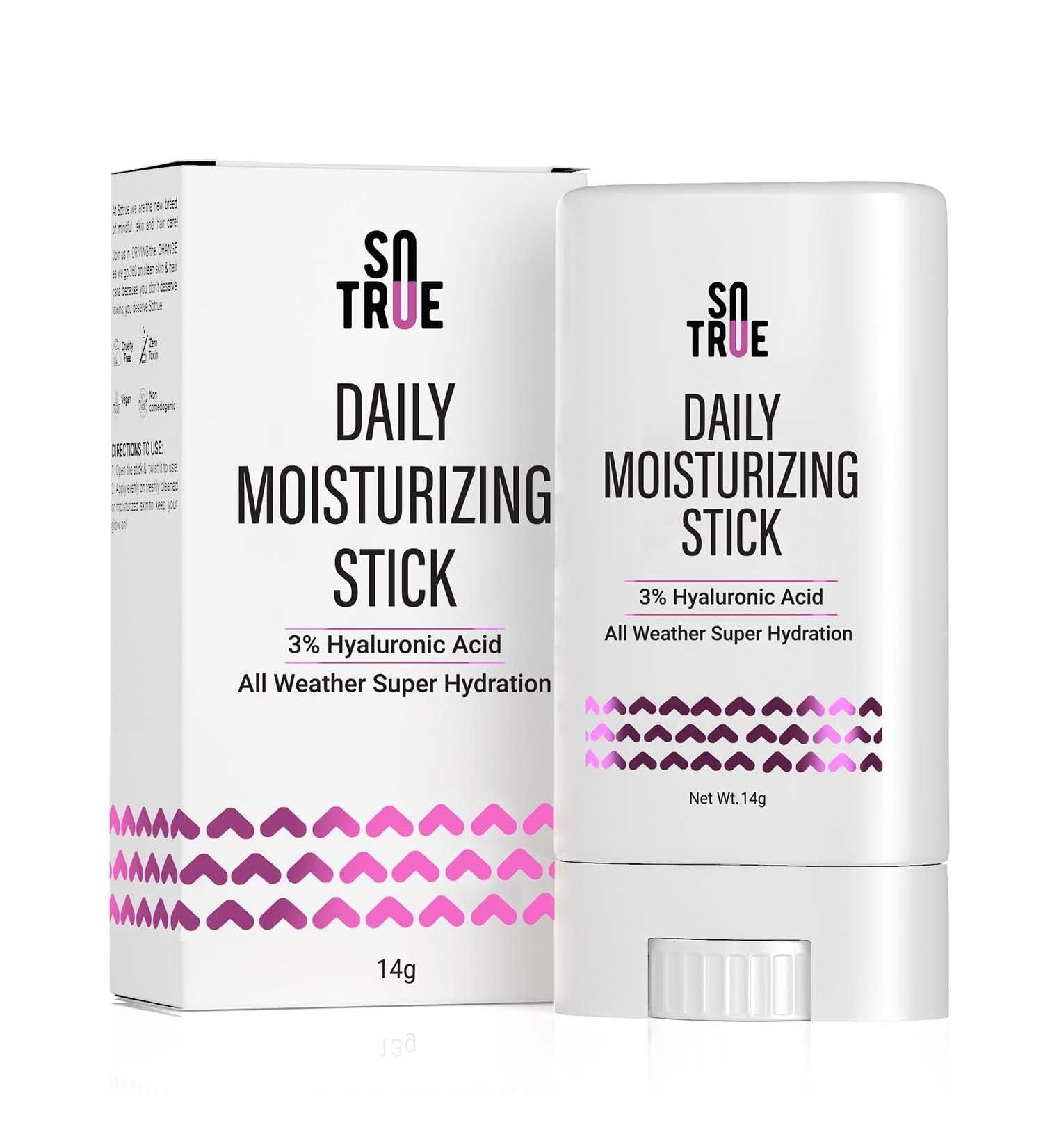 So-True Daily Moisturizer with 3% Hyaluronic Acid | Fast Absorbing & Non-Sticky Face Moisturizer for All Skin Types | 14g | Ideal for Men & Women | International Shipping Available - Buy Online on GoSupps.com