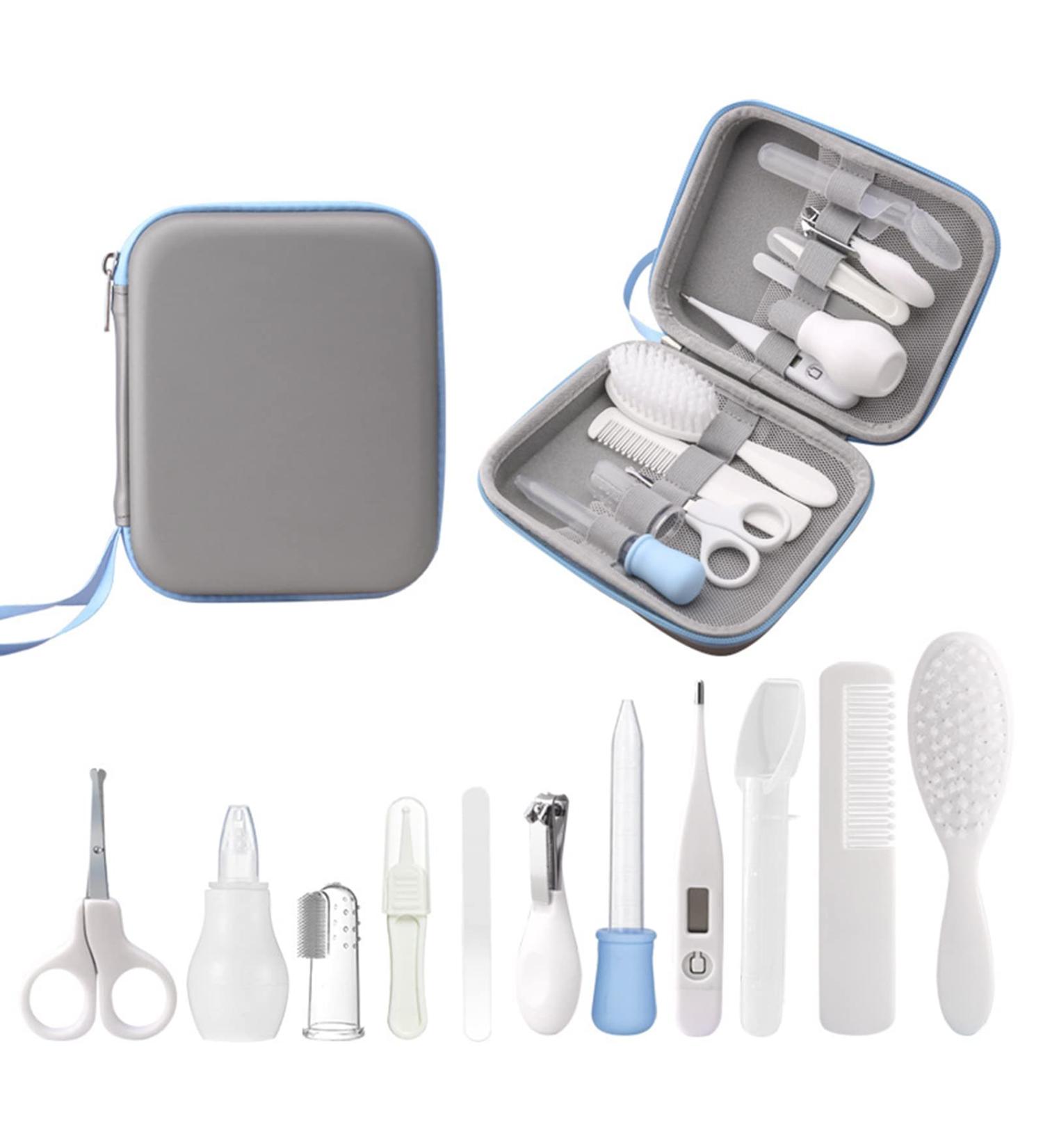 11PCS Baby Grooming Kit for Newborn Nursery Health Care Set - Gender Neutral Gift Set Including Baby Comb, Brush, Clipper, Scissors - White - Buy Online on GoSupps.com