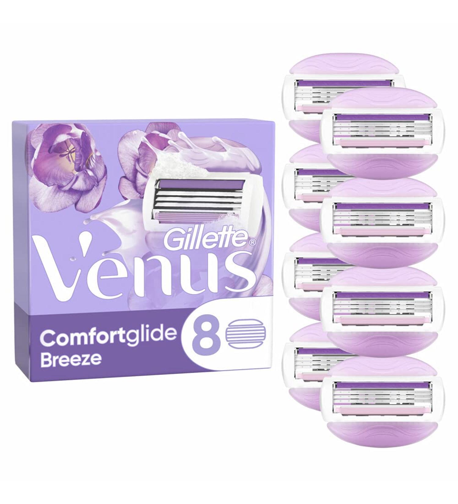 Gillette Venus Comfort Glide Breeze Razor Blades - 8 Pack | International Shipping Available - Buy Online on GoSupps.com