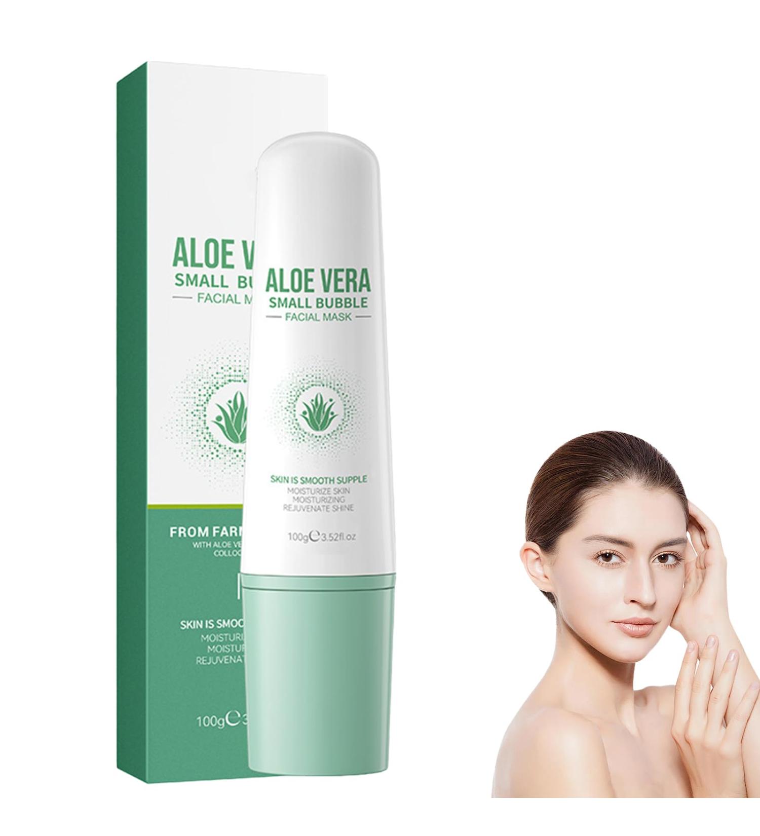  Luthasolic Aloe vera face mask - Soothing gel - Anti-aging - Fights blackheads and pimples - Deep pore cleansing - Oil control - 100g - Buy Online on GoSupps.com