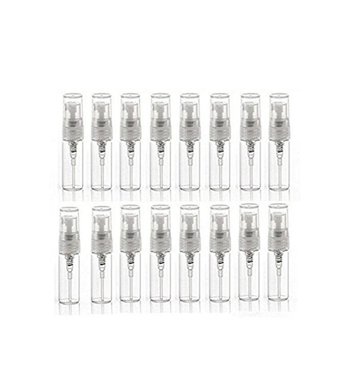 20 Portable 30ml Transparent Vials with Atomizer - Refillable Sample Bottles for Travel Perfume Makeup & Parties - Buy Online on GoSupps.com