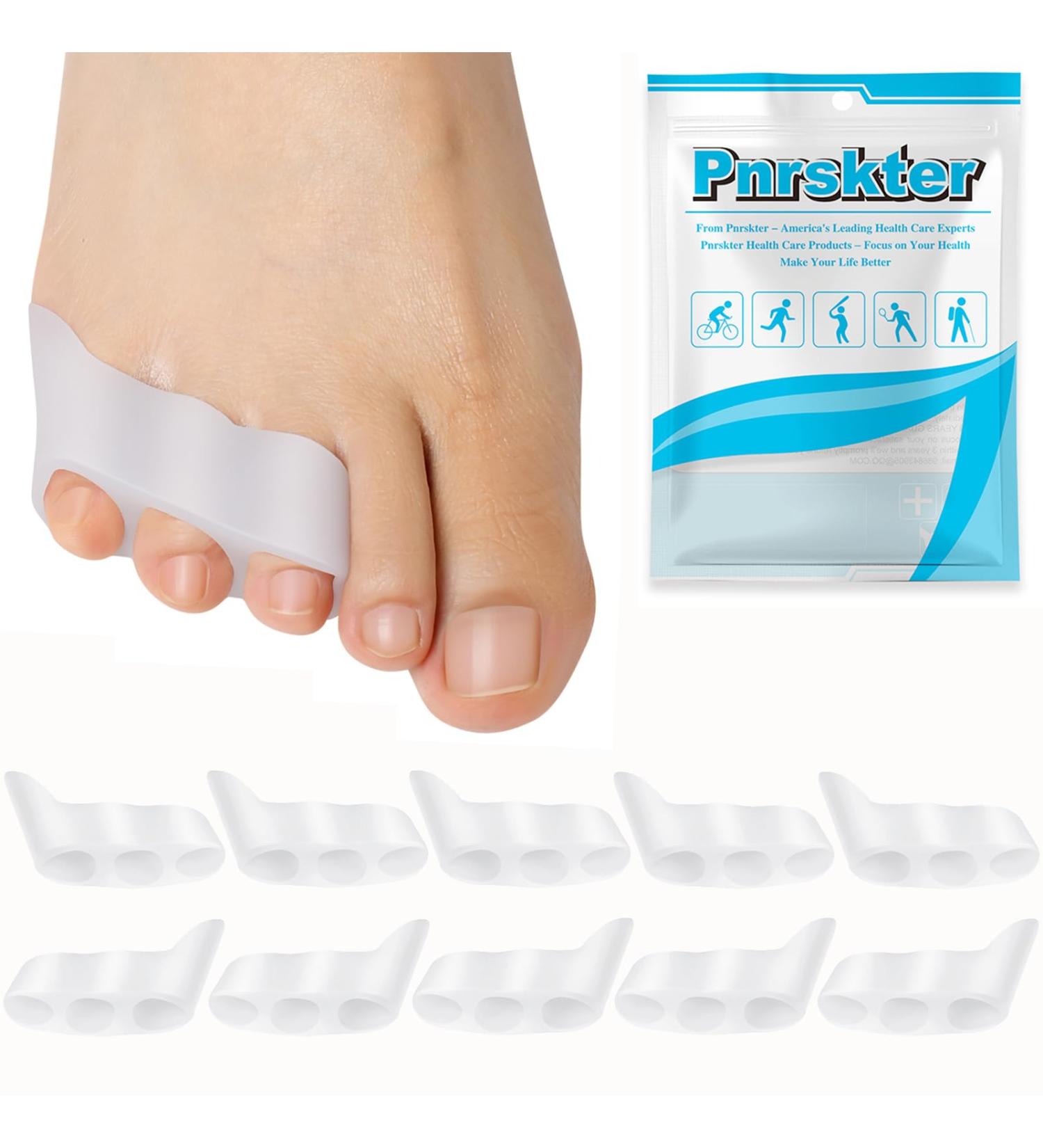 10 PCS Medium-Footed Gel Cushions & Toe Spreaders for Diabetic Comfort - Breathable Forefoot Pain Relief - Buy Online on GoSupps.com