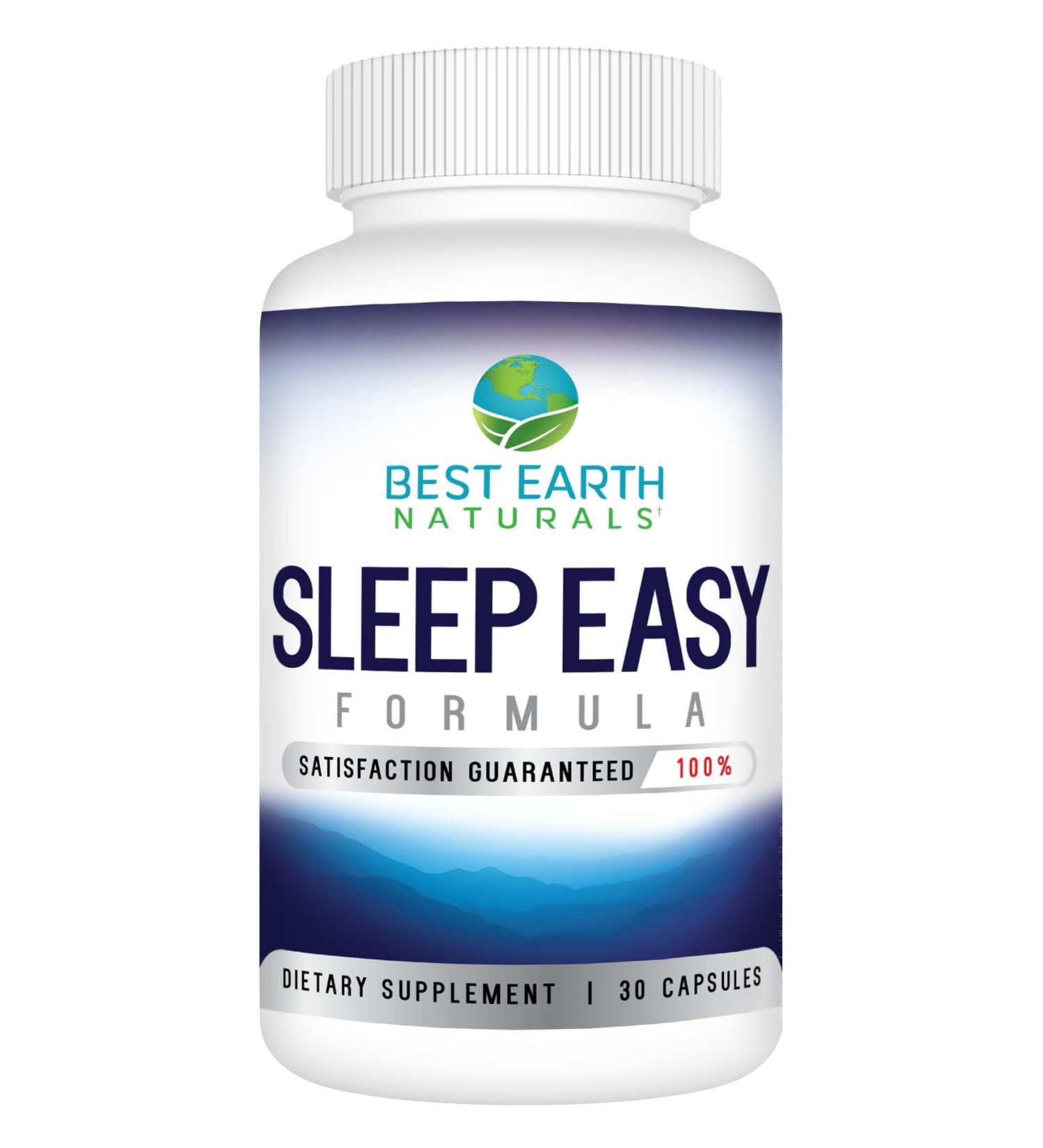 Best Earth Naturals Sleep Easy Supplement with L-Theanine GABA 5-HTP and More 30 Count - Buy Online on GoSupps.com