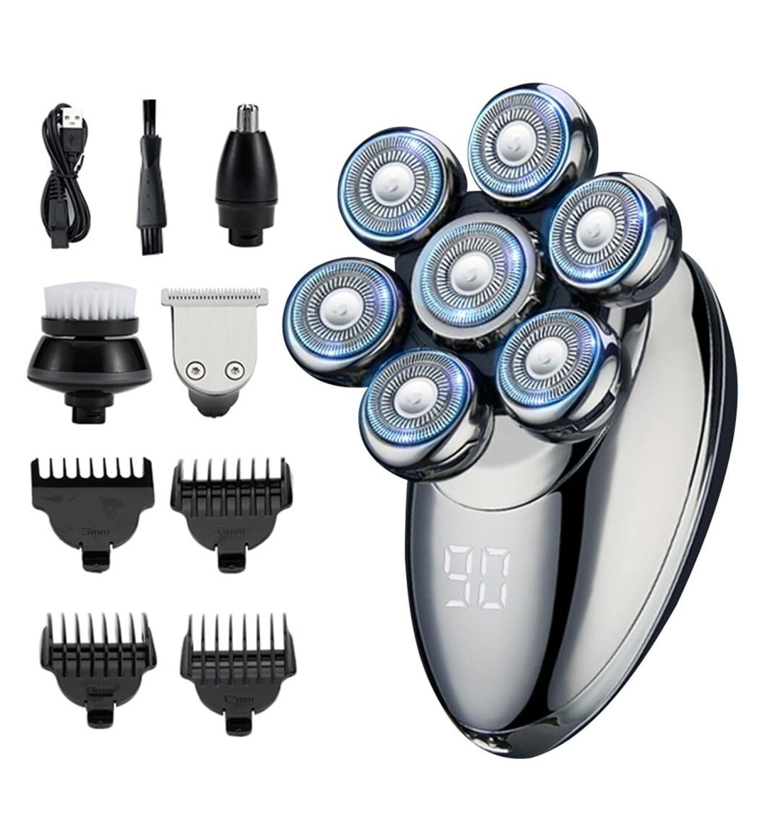 Reusable Waterproof Bald Head Shaver Set | LED Display & Beard Trimmer - International Shipping - Buy Online on GoSupps.com