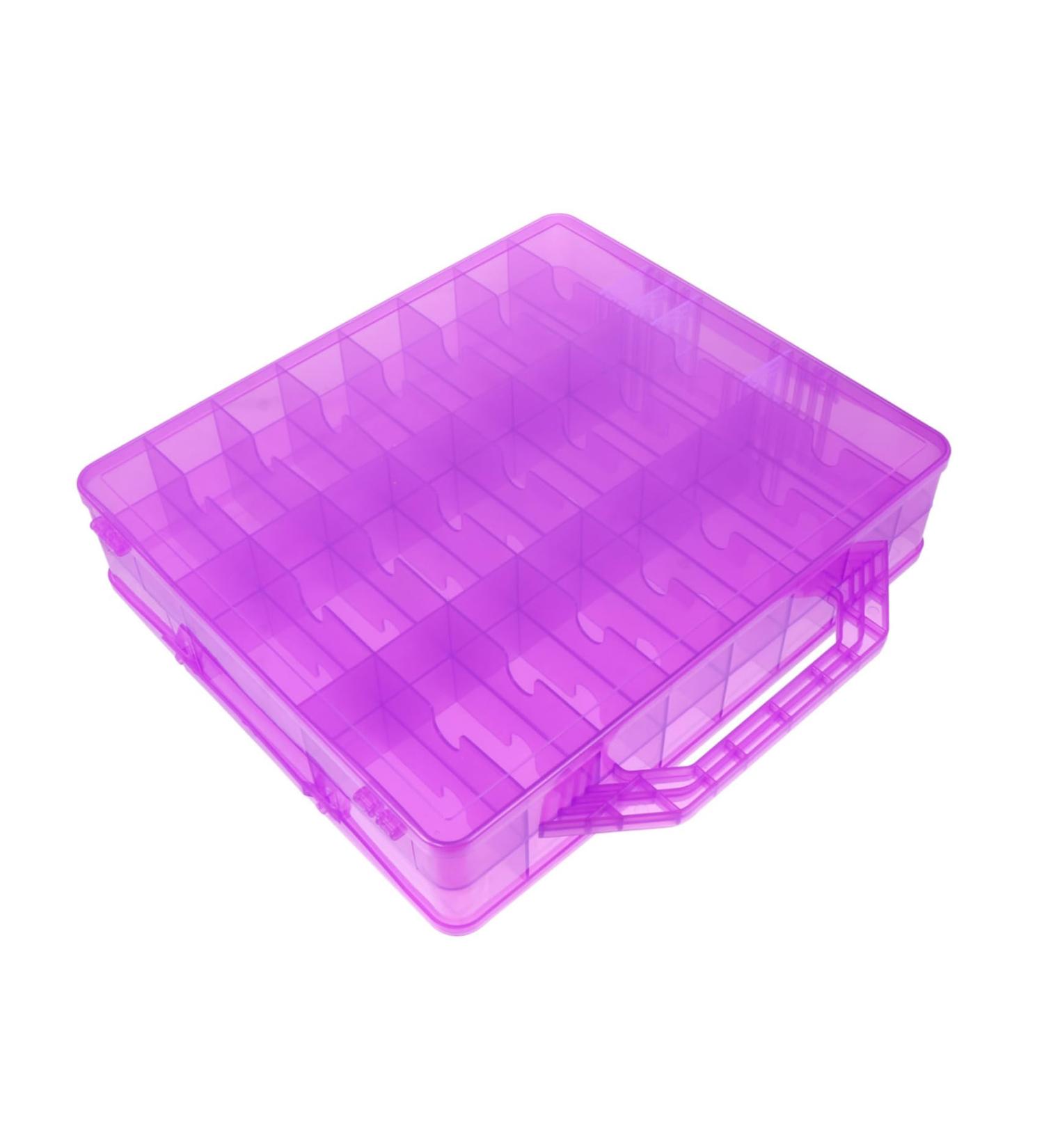 minkissy 1pc Nail Polish Storage Box Travel Container Nail Polish Bag Drawer Jewelry Organizer Rhinestone for Nails Clear Beads Handheld Nail Art Toolbox Purple Simple Plastic Storage Rack 35x34cm Purple - Buy Online on GoSupps.com