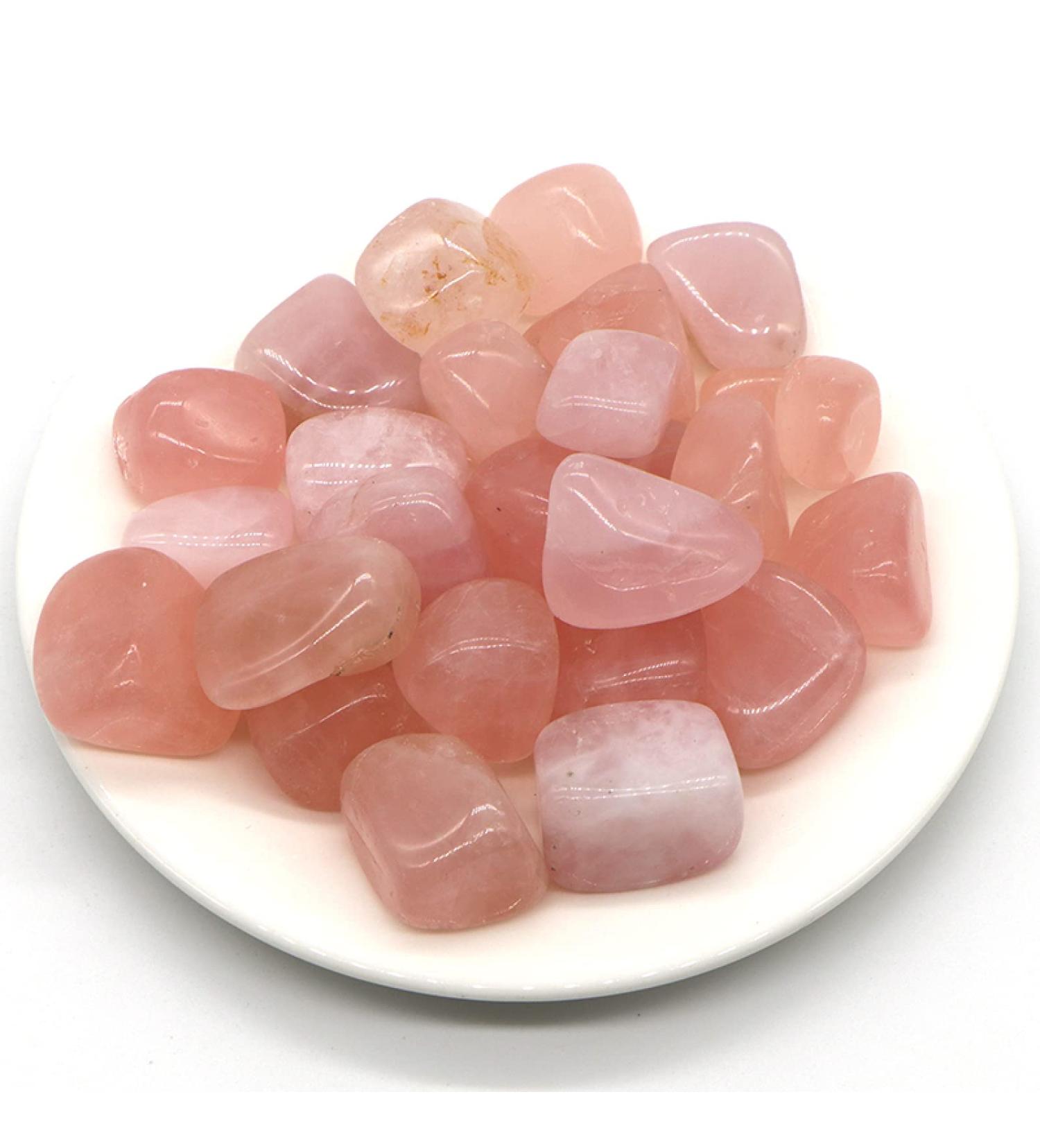 Natural Rose Quartz Crystals and Stones Tumbled Bulk Specime Stones Home Aquarium Decoration Gift - Buy Online on GoSupps.com