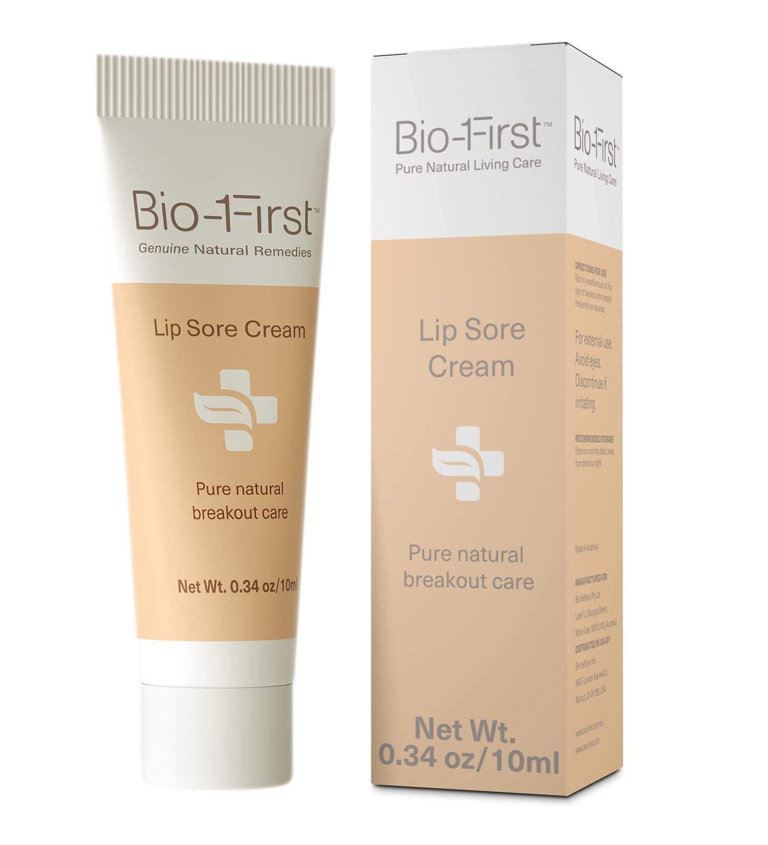 Bio-First Lip Sore Cream: Rapid Response Cold Sore Solution with Manuka Oil - Blister & Itch Relief, Vegan, Gluten-Free - 10ml - Buy Online on GoSupps.com