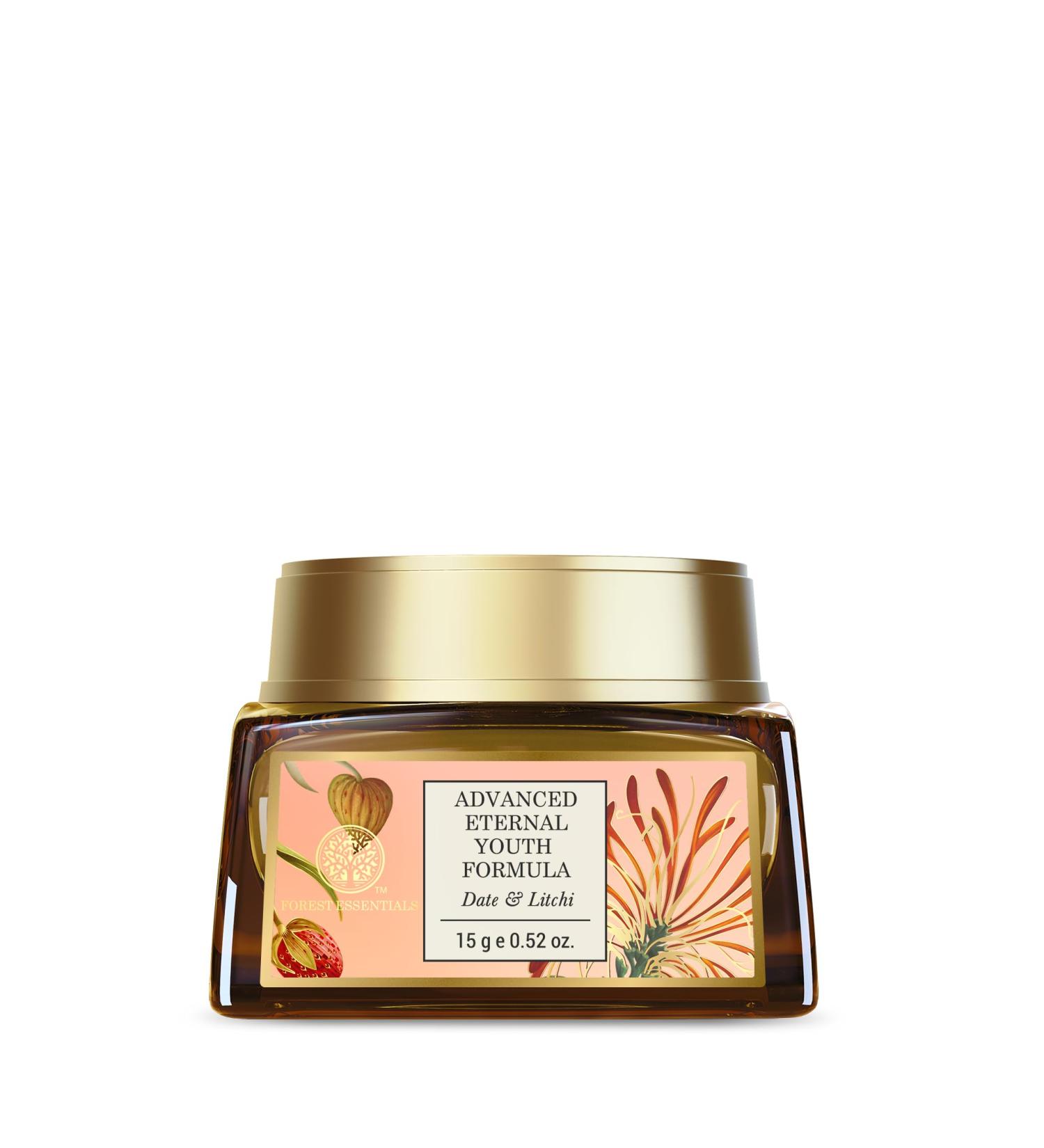 Shop Forest Essentials Travel Size Advanced Eternal Youth Formula - Date & Litchi Anti-Aging Night Cream 15g | International Shipping Available - Buy Online on GoSupps.com
