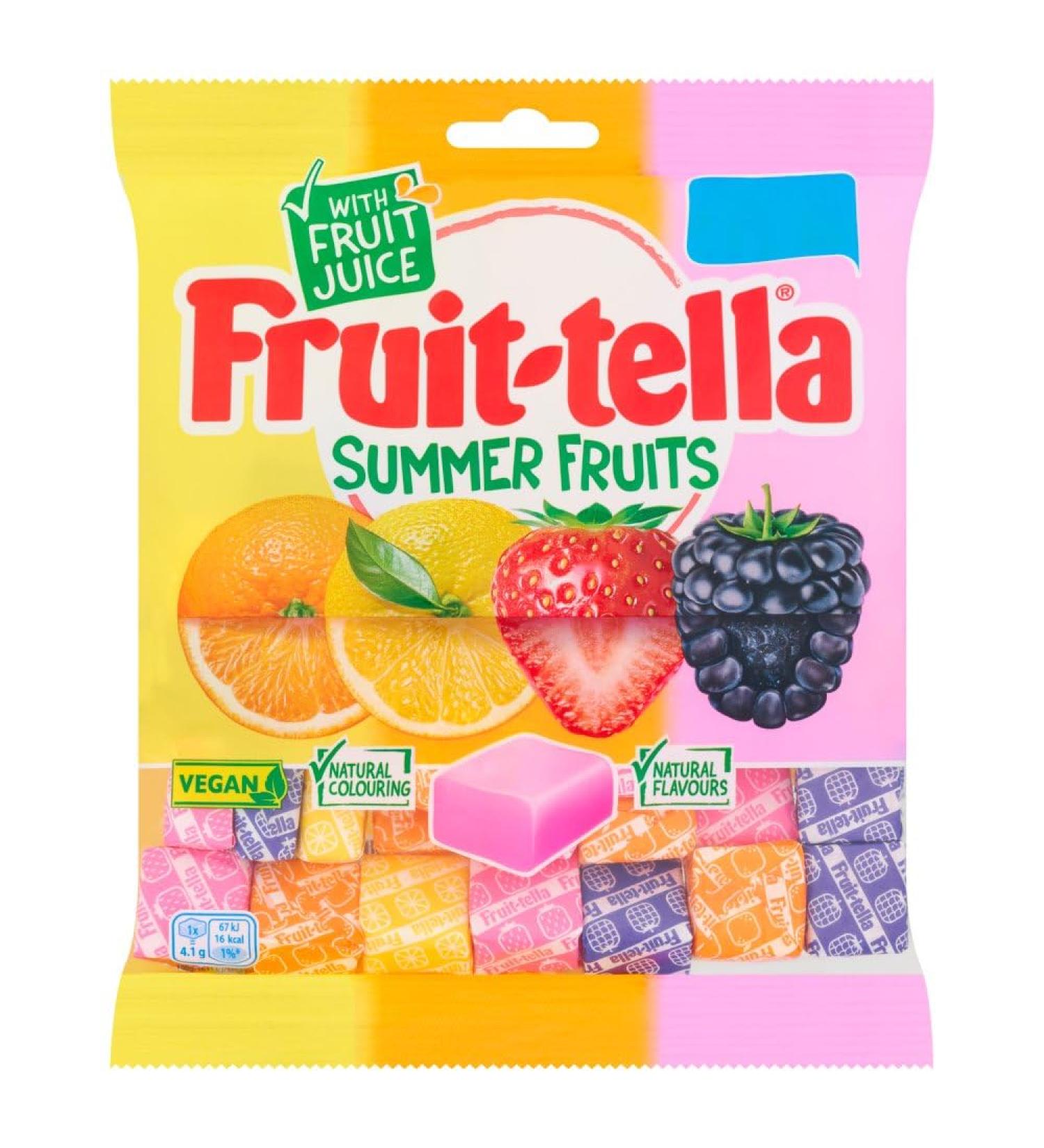 Fruit Tella Summer Fruits 135g -12 Bags