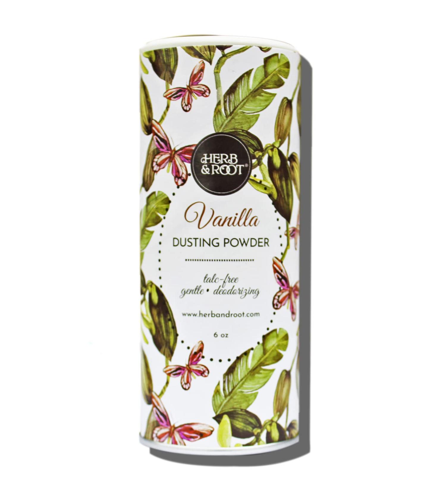 Vanilla Scented Talc-Free Body Dusting Powder - 6 oz - Absorbs Sweat, Prevents Chafing | Herb Root - Buy Online on GoSupps.com